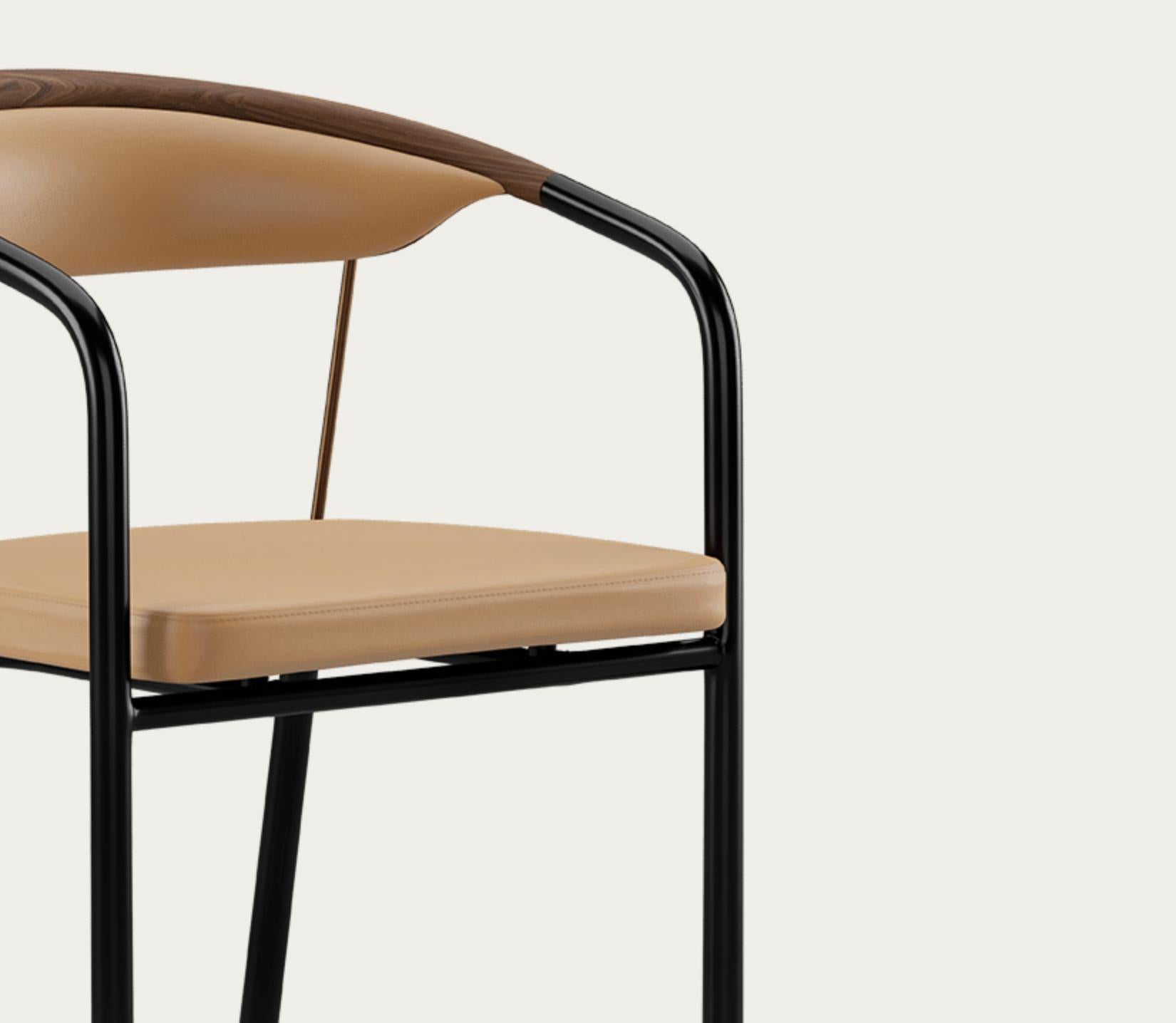 Presidente Henrik Tengler Tipi di legno: Noce, Rivestimento: Sabbia For One Collectional in vendita 2
