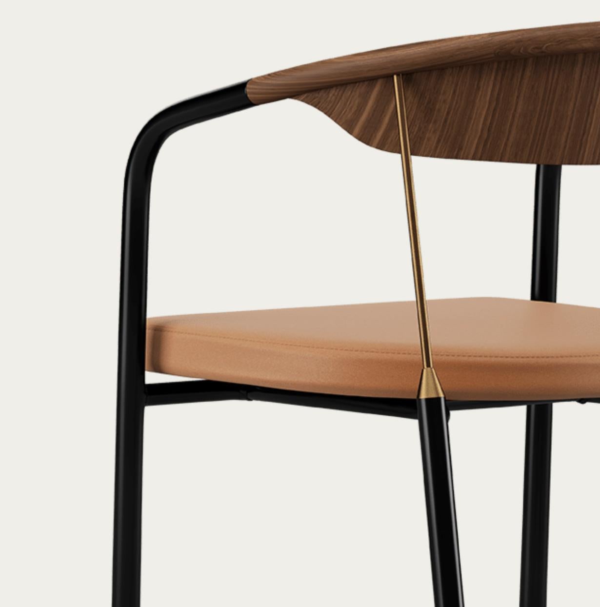 Henrik Tengler Chairman Wood Types: Walnut Upholstery: Silt For One Collection In New Condition For Sale In Barcelona, Barcelona
