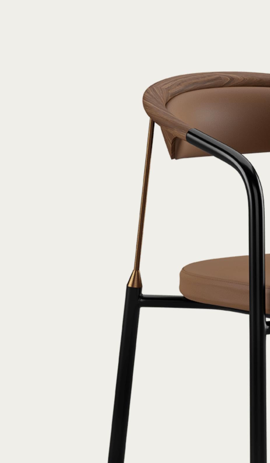 Henrik Tengler Chairman Wood Types: Walnut Upholstery: Umber For One Collection For Sale 4