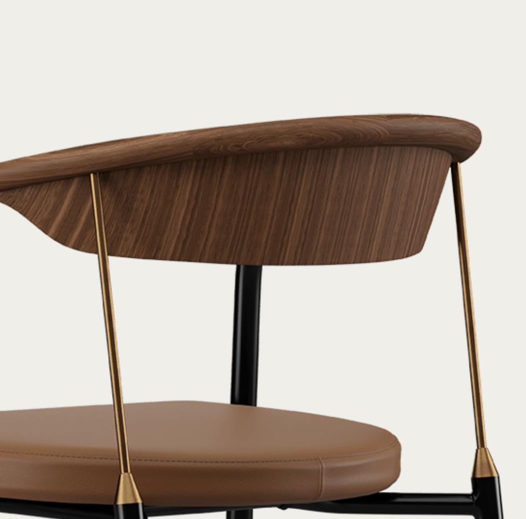 Henrik Tengler Chairman Wood Types: Walnut Upholstery: Umber For One Collection For Sale 1
