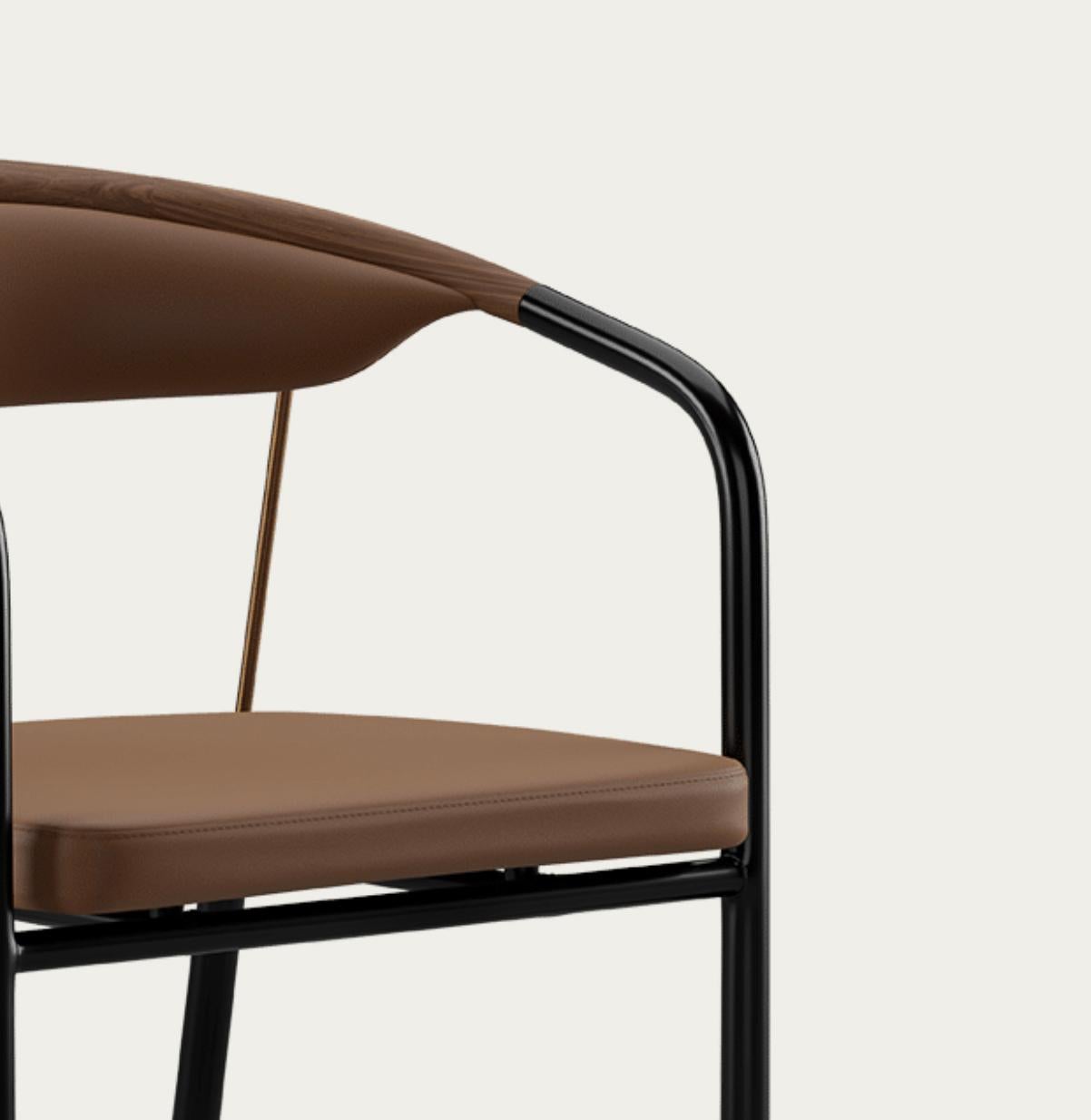 Henrik Tengler Chairman Wood Types: Walnut Upholstery: Umber For One Collection For Sale 3