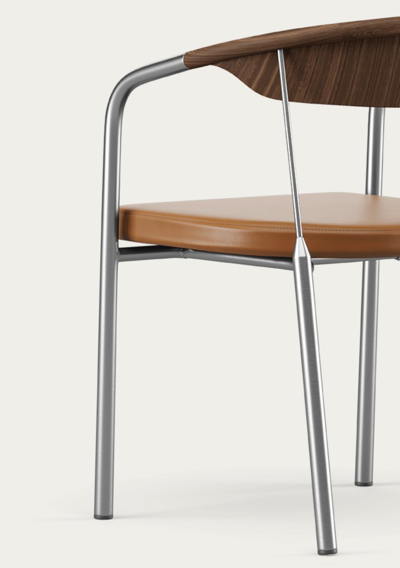 Henrik Tengler Chairman Types de bois : Noyer Tapisserie d'ameublement:Cogac For One Collection en vente 2