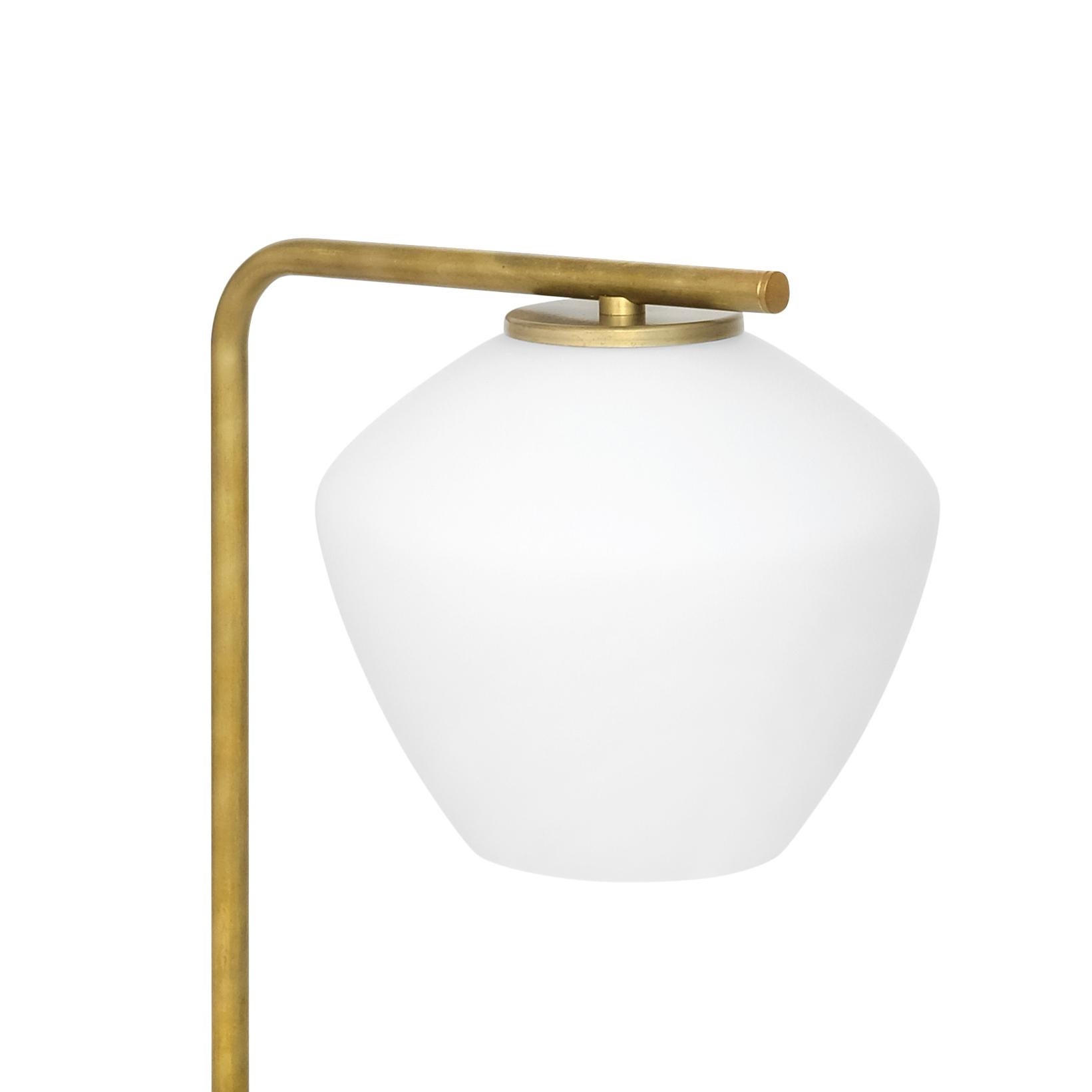 Table lamp model DK designed by Henrik Tengler and manufactured by Konsthantverk.

The production of lamps, wall lights and floor lamps are manufactured using craftsman’s techniques with the same materials and techniques as the first