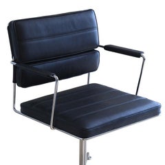 Henrik Tengler, fauteuil de temps en cuir noir HT 2012 par One Collection