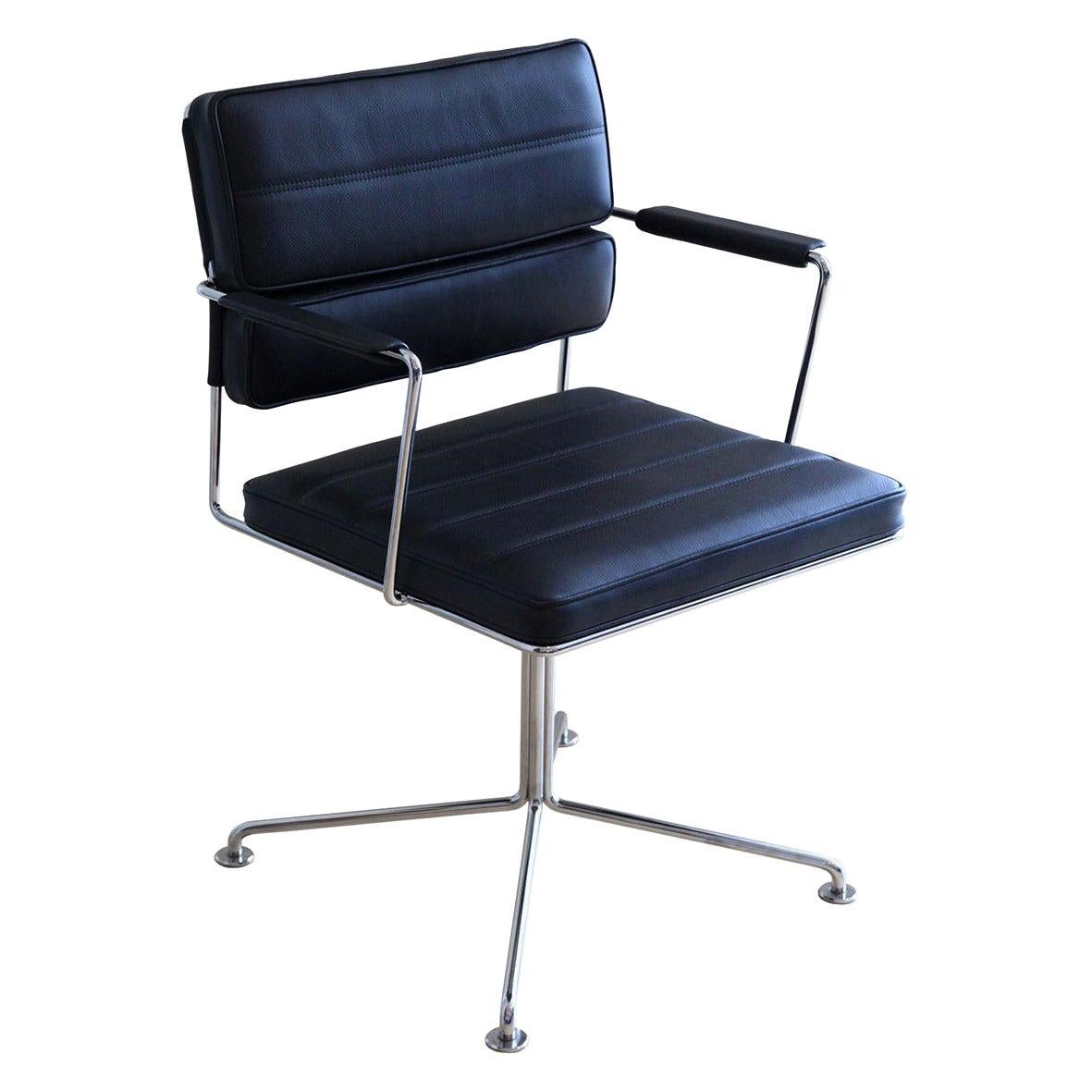 Henrik Tengler, fauteuil de temps en cuir noir HT 2012 par One Collection