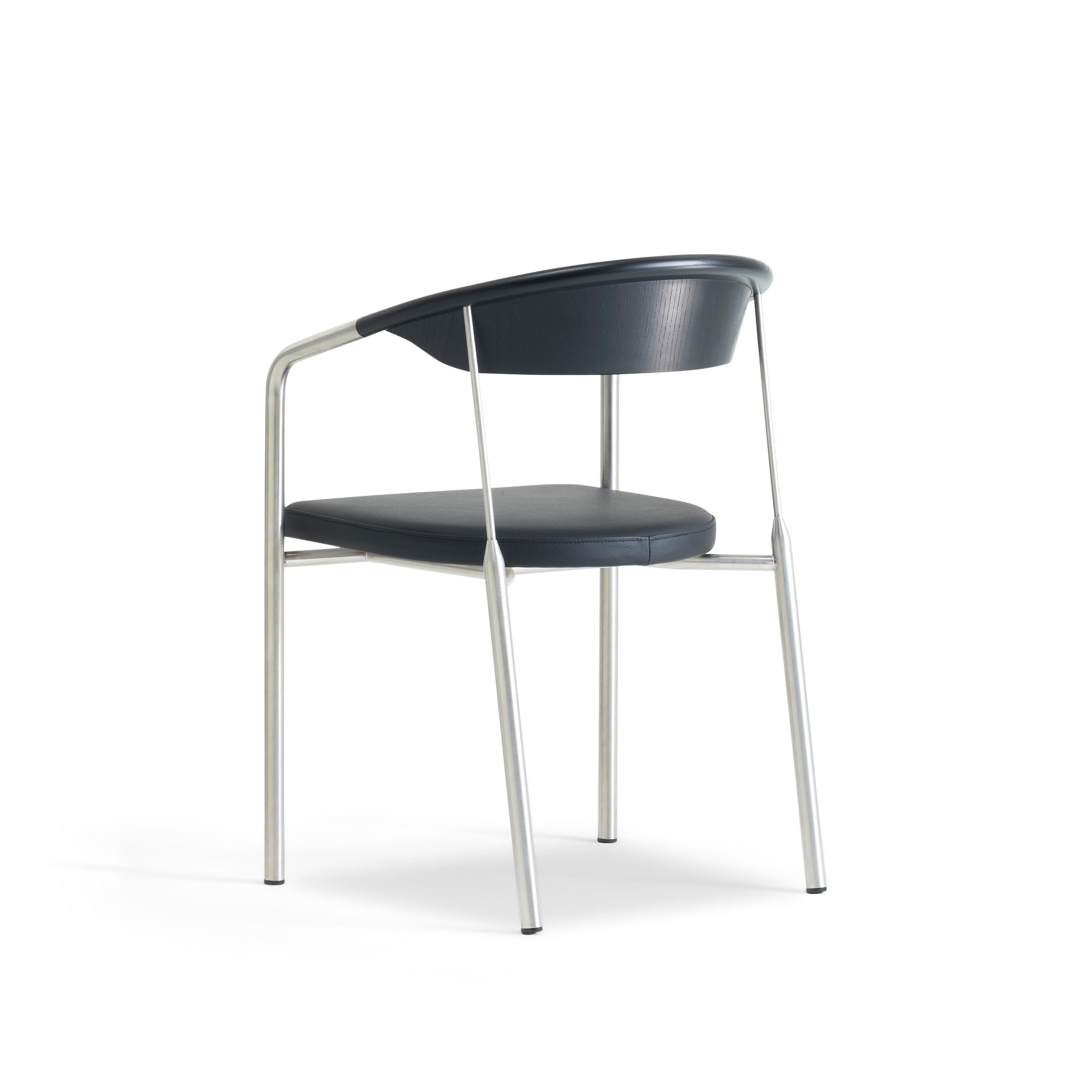 Danish Henrik Tengler, HT 6101 Black Leather Chairman Chair, by One Collection