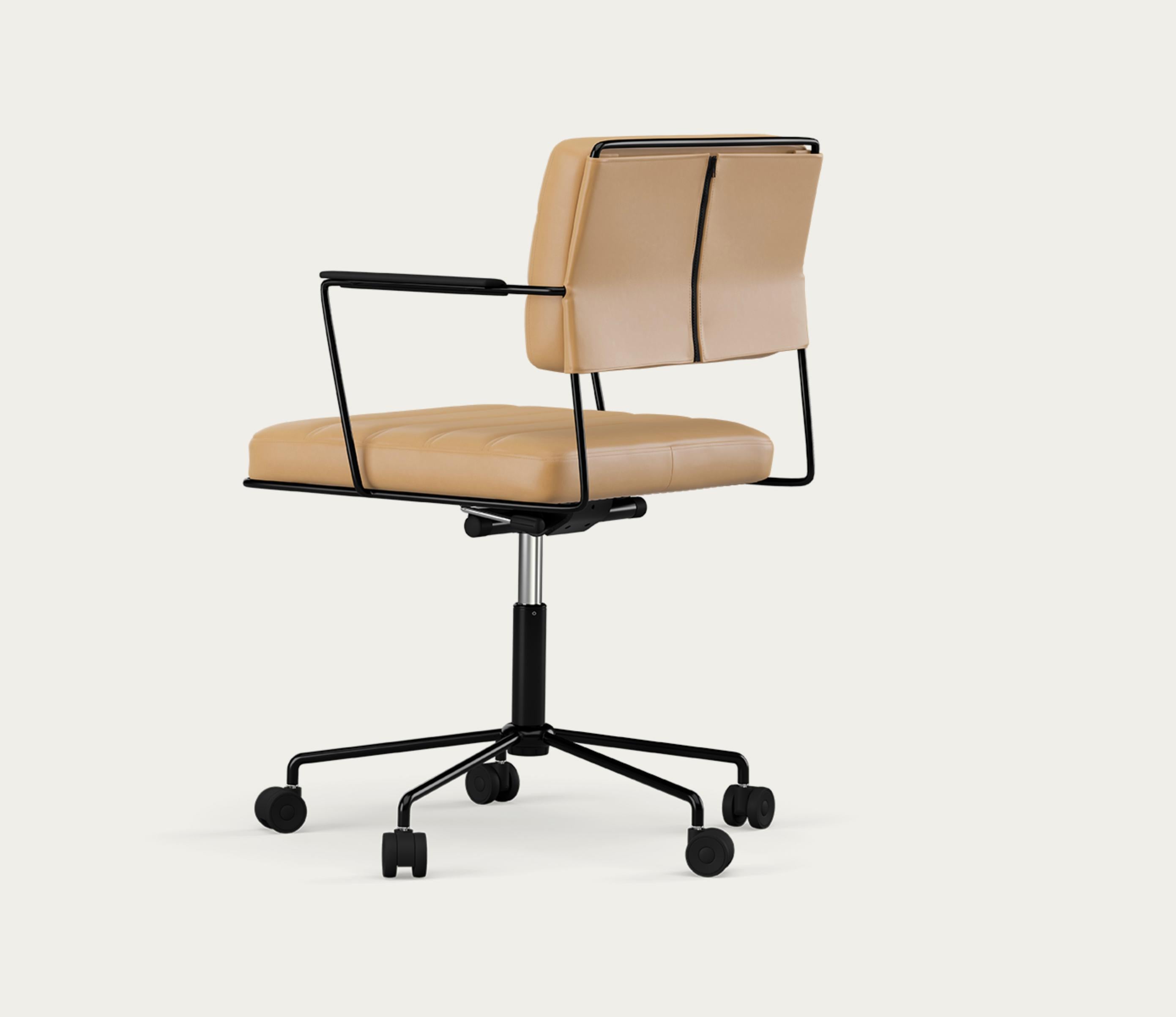 Henrik Tengler Time Chair Fram Black Upholstery Sand For One Collection en vente 3