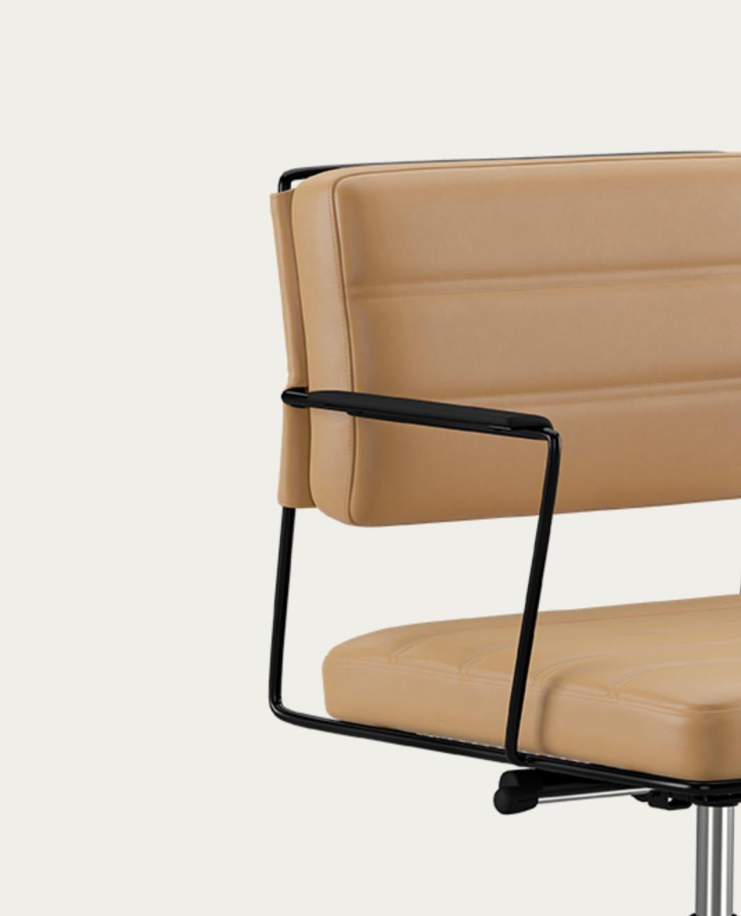 XXIe siècle et contemporain Henrik Tengler Time Chair Fram Black Upholstery Sand For One Collection en vente