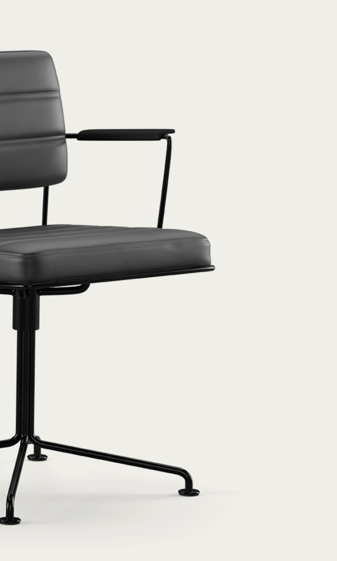 Henrik Tengler Time Chair Rahmen: Schwarz, Polsterung: Schwarz für eine Kollektion im Angebot 3