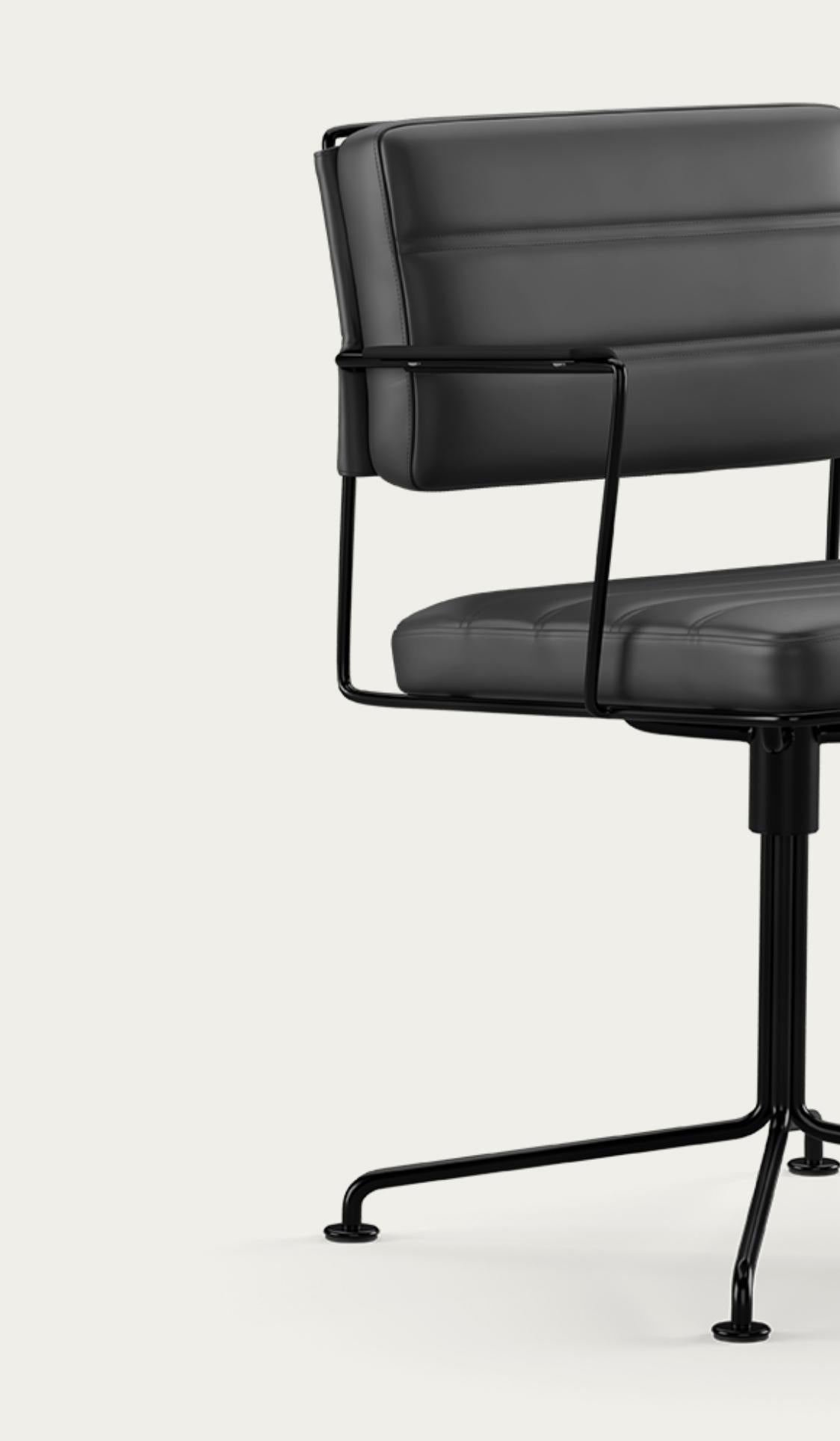 Henrik Tengler Time Chair Rahmen: Schwarz, Polsterung: Schwarz für eine Kollektion im Angebot 2