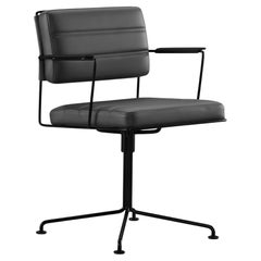 Henrik Tengler Time Chair Frame: Black, Upholstery: Black For One Collection