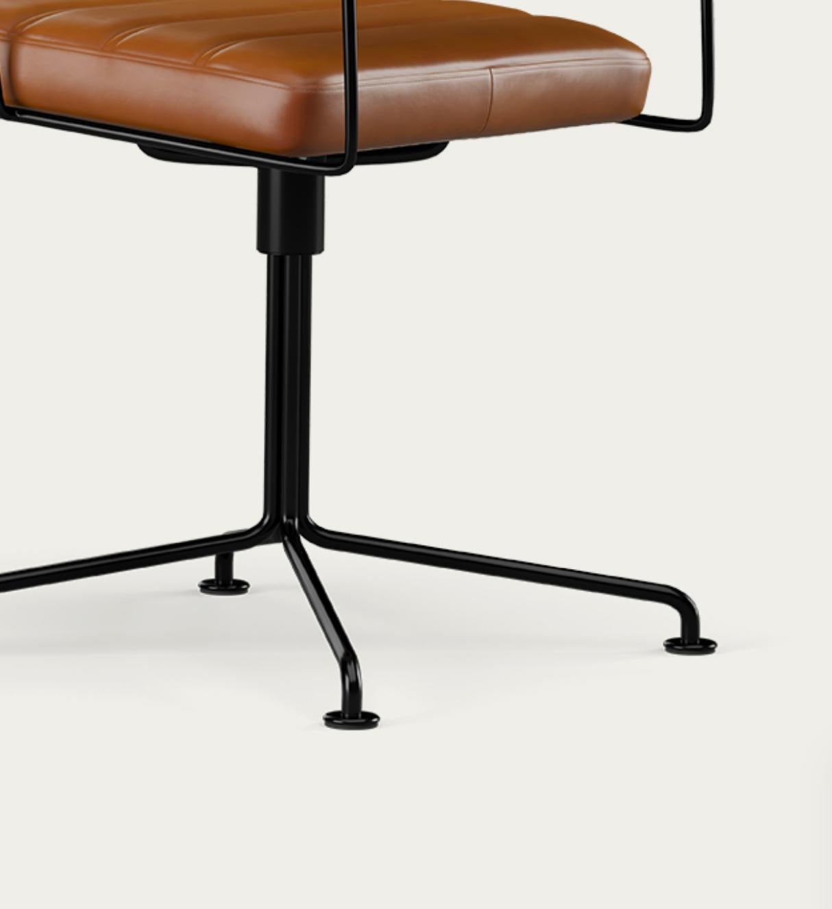 Henrik Tengler Silla Time Estructura: Negro, Tapicería: Coñac Colección For One Danés en venta