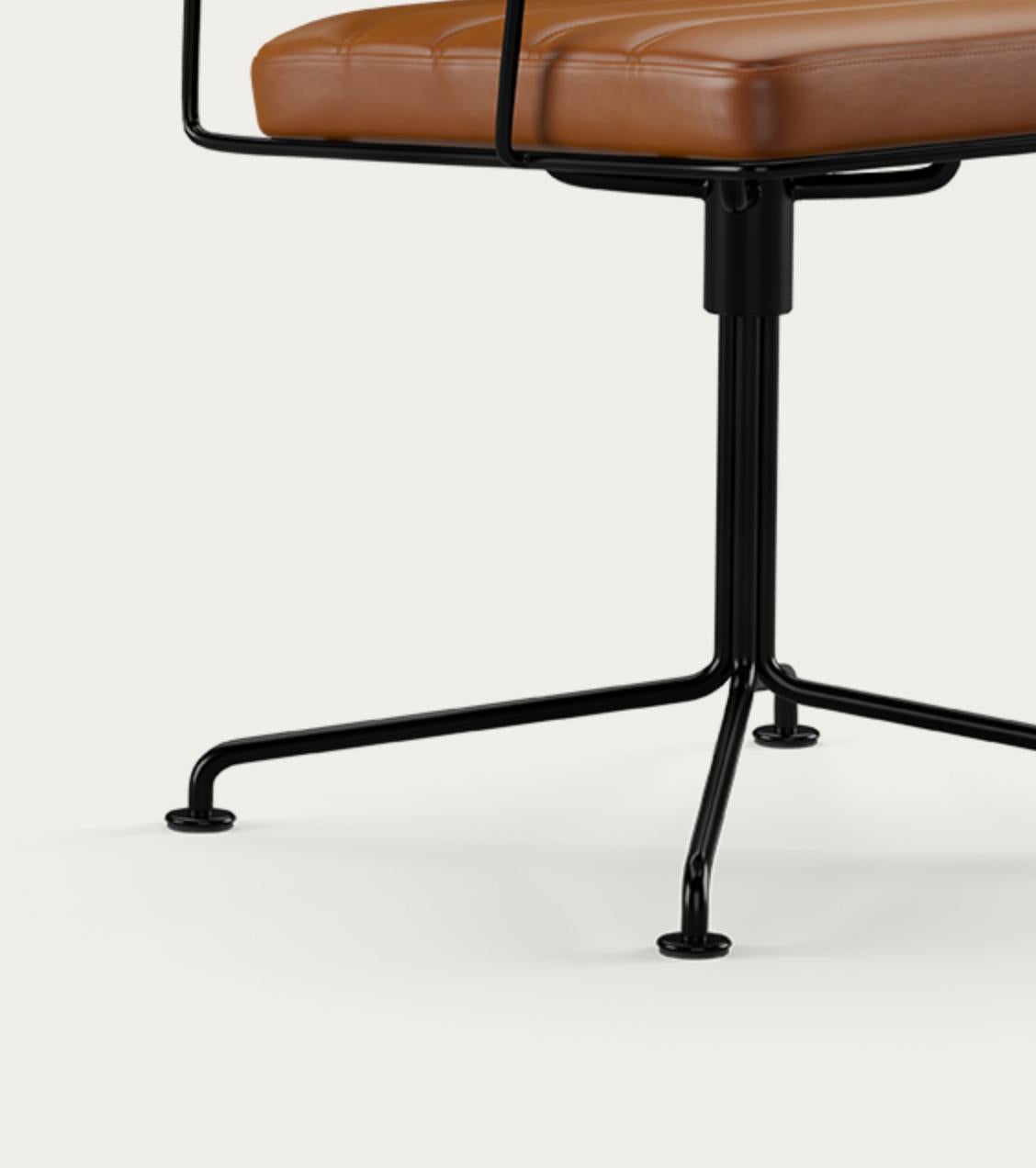 Henrik Tengler Silla Time Estructura: Negro, Tapicería: Coñac Colección For One en venta 1