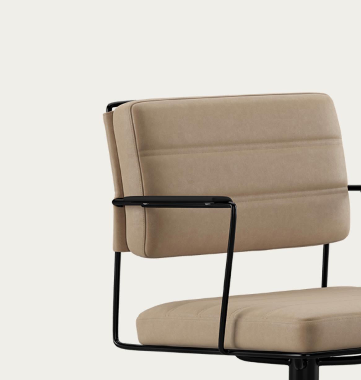 Sedia Henrik Tengler Time Telaio: Nero, Rivestimento: Lime For One Collectional in vendita 3