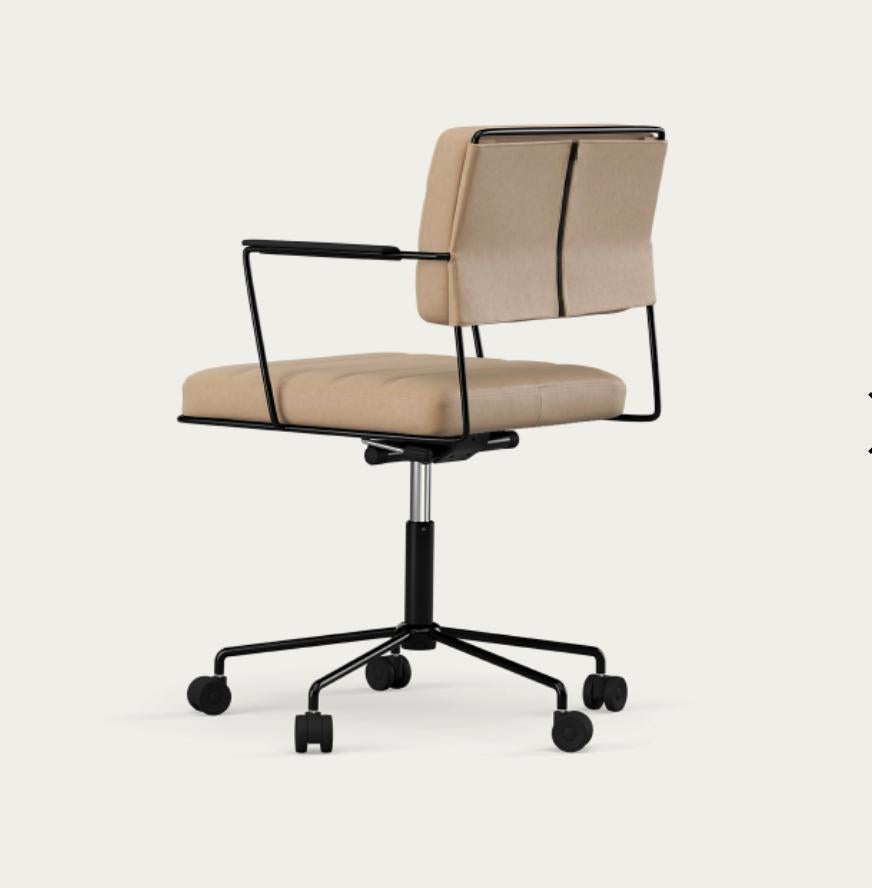 Mid-Century moderno Sedia Henrik Tengler Time Telaio: Nero, Rivestimento: Lime For One Collectional in vendita