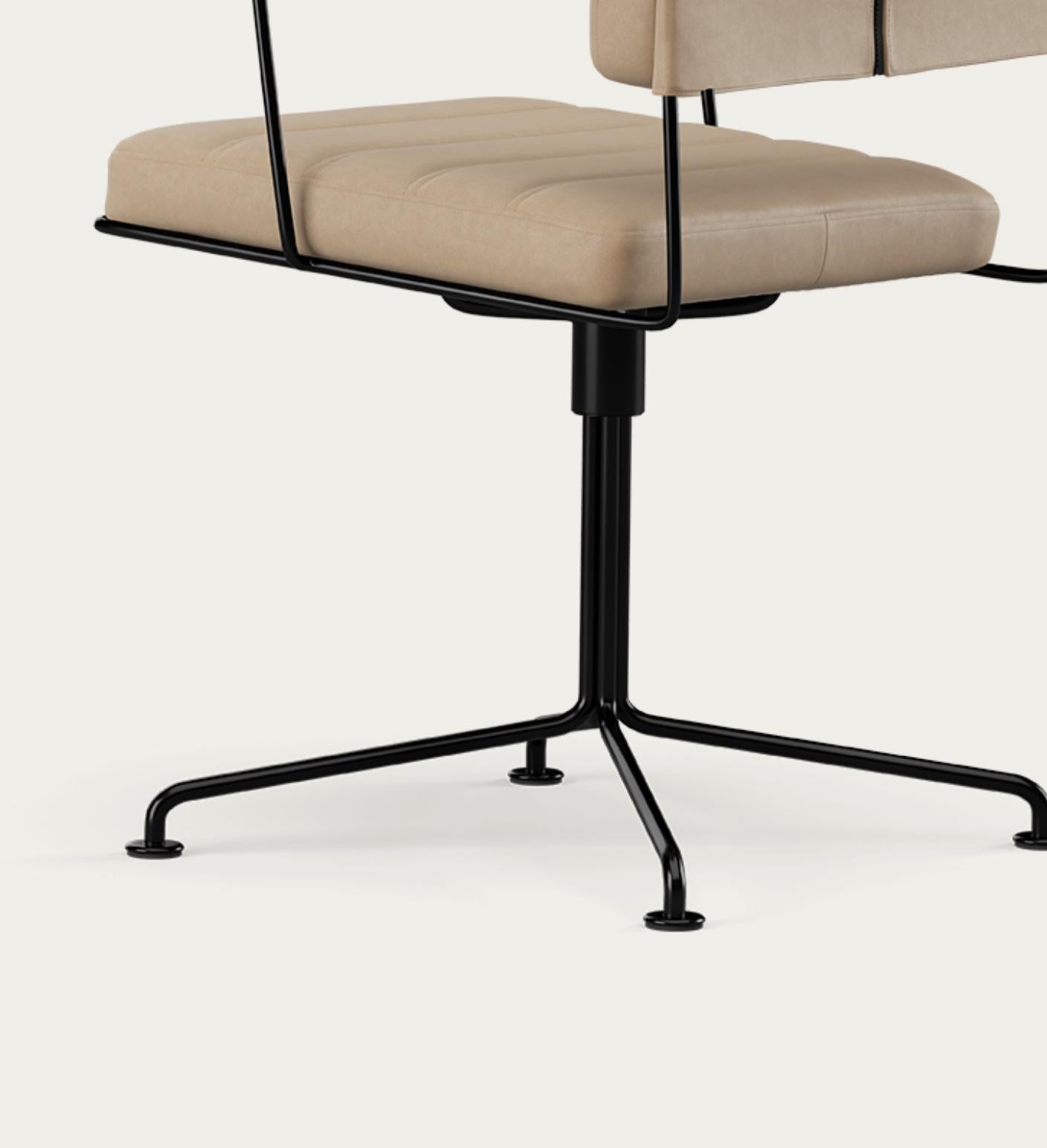 Danese Sedia Henrik Tengler Time Telaio: Nero, Rivestimento: Lime For One Collectional in vendita