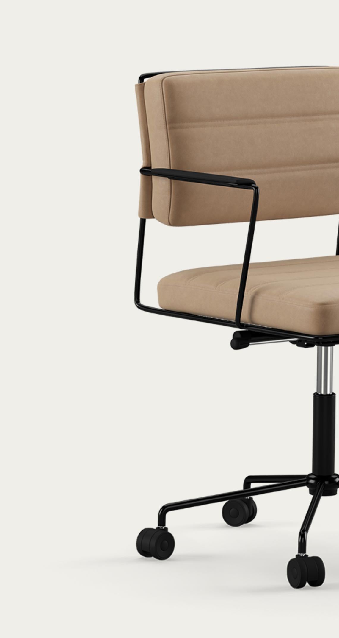 Sedia Henrik Tengler Time Telaio: Nero, Rivestimento: Lime For One Collectional in vendita 1