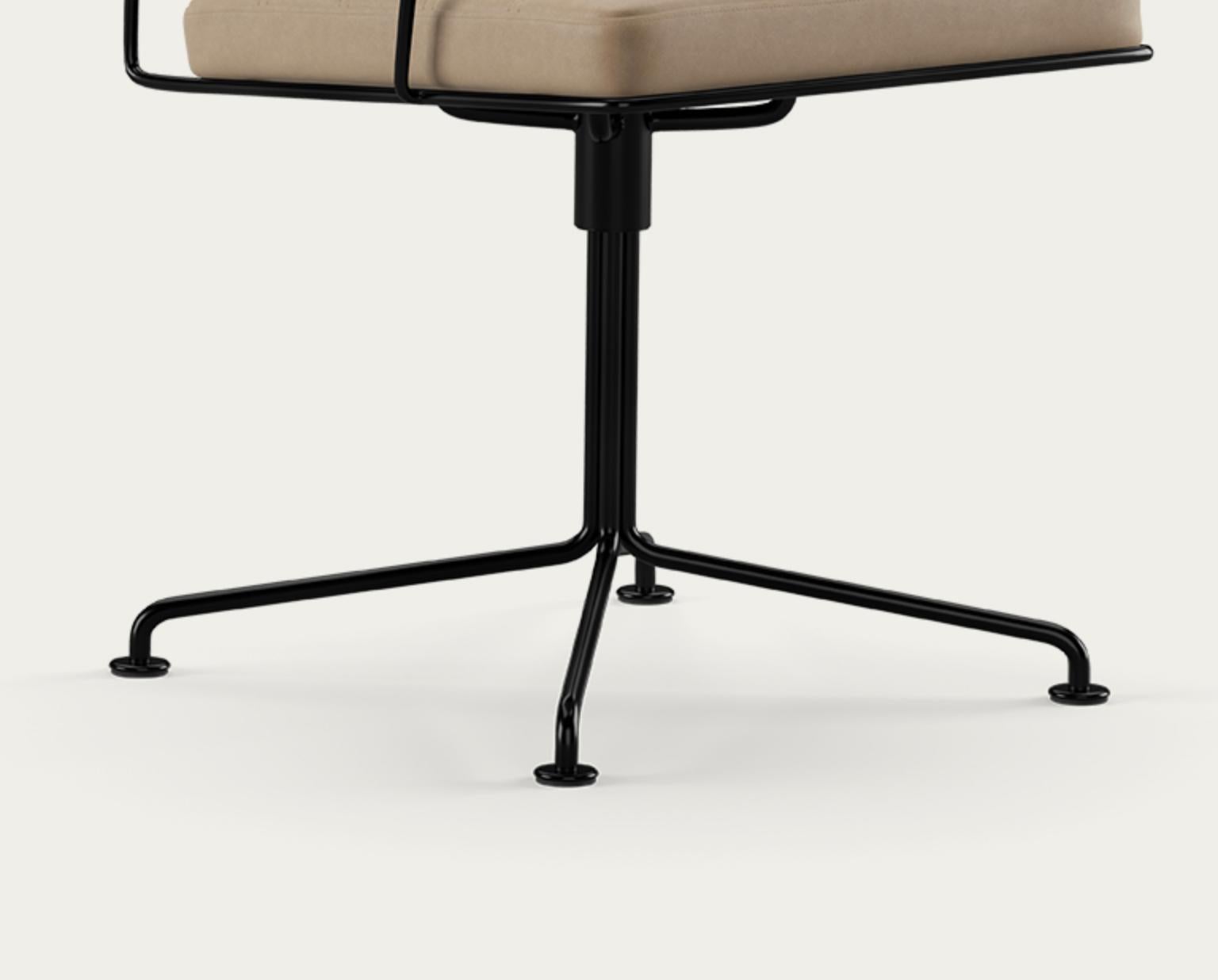Sedia Henrik Tengler Time Telaio: Nero, Rivestimento: Lime For One Collectional in vendita 1