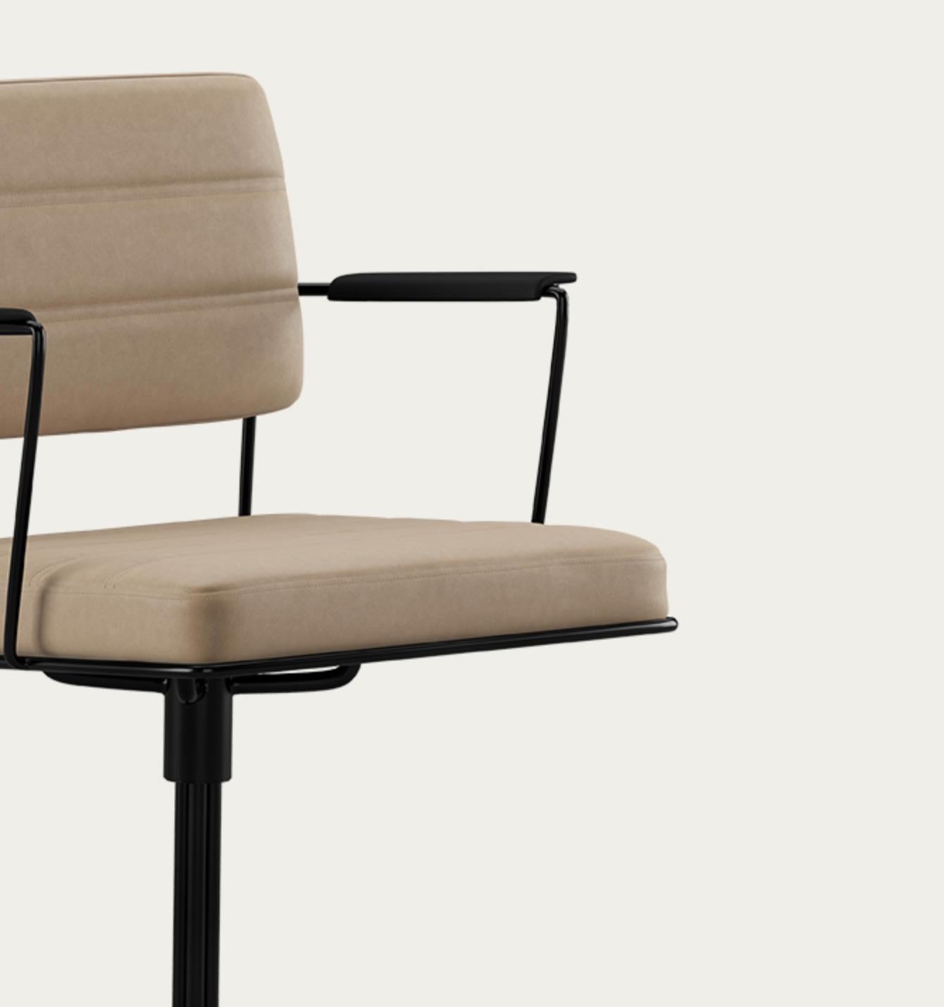 Sedia Henrik Tengler Time Telaio: Nero, Rivestimento: Lime For One Collectional in vendita 2