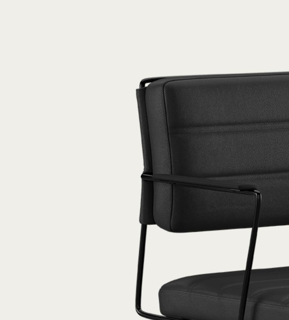 Henrik Tengler Time Chair Frame: Black, Upholstery: Prestige For One Collection For Sale 3
