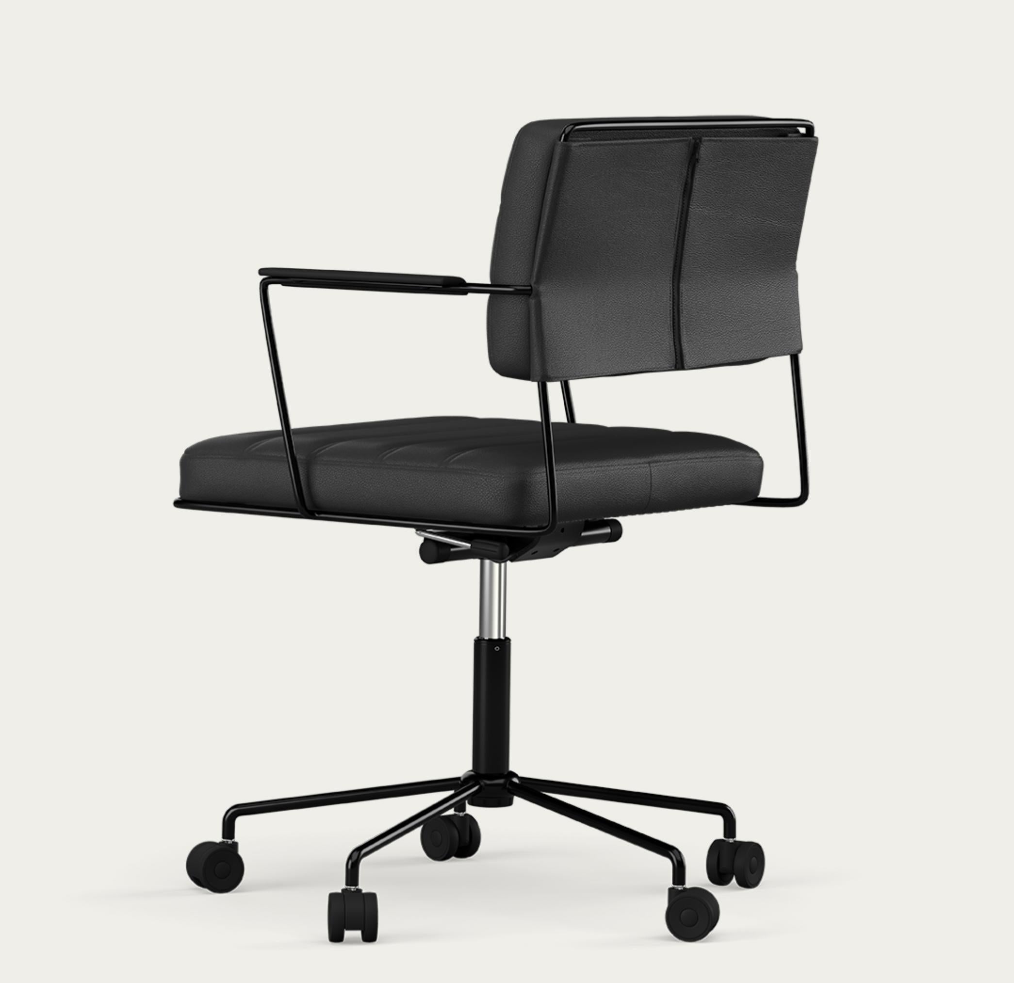 Mid-Century Modern Henrik Tengler Time Chair Frame: Black, Upholstery: Prestige For One Collection For Sale
