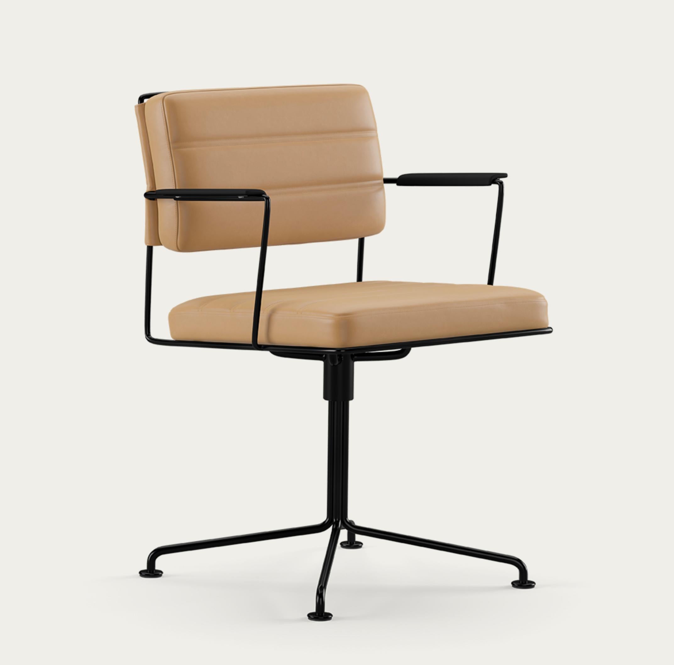 Henrik Tengler Silla Time Estructura: Cromo, Tapicería: Umber  Colección For One 

La Silla Time, diseñada por Henrik Tengler en 2012, es una silla de conferencia dinámica y cómoda. Su diseño se aparta deliberadamente de las tendencias pasajeras,