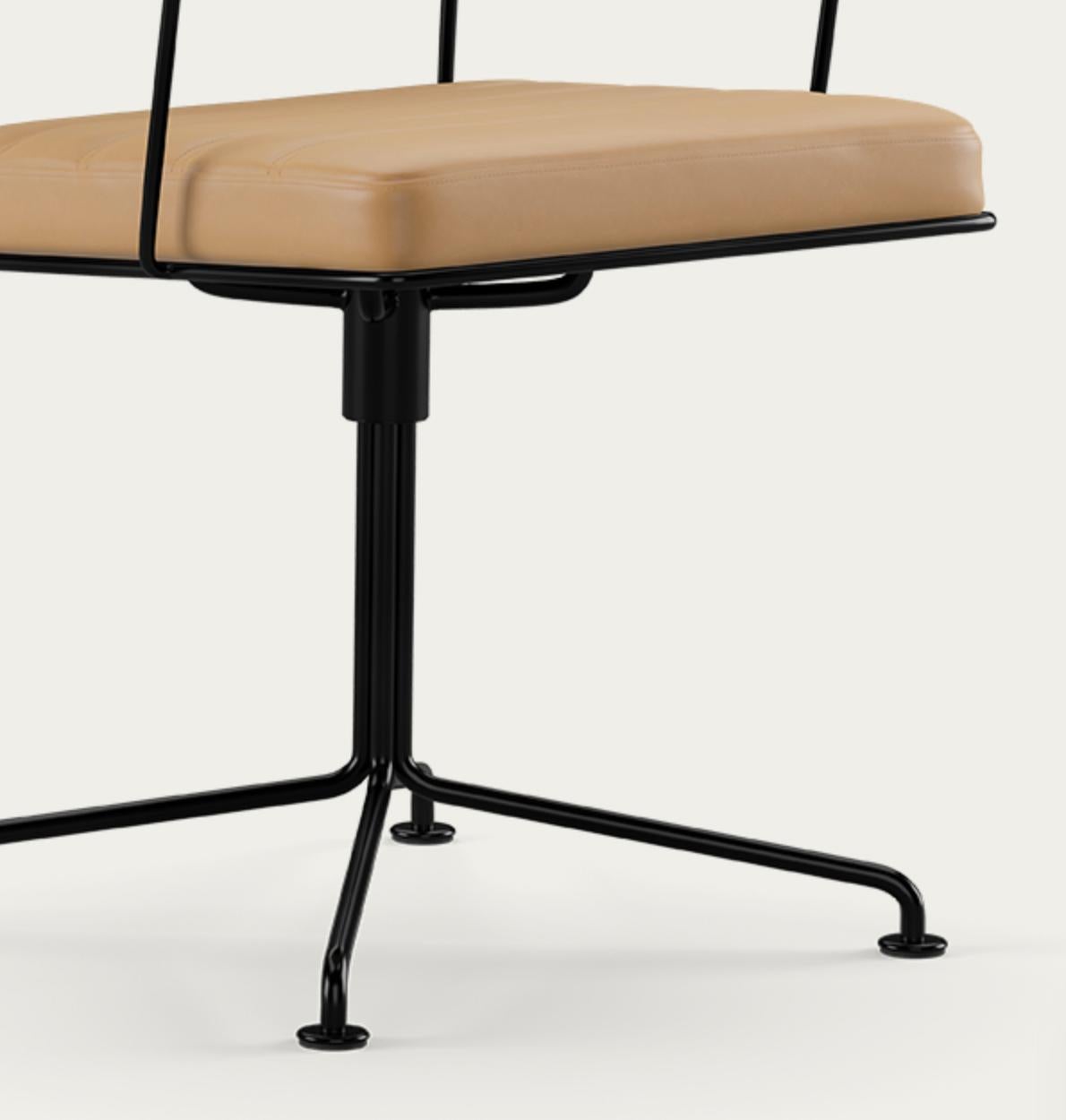 Henrik Tengler Silla Time Estructura: Negro, Tapizado: Arena Colección For One Cromo en venta