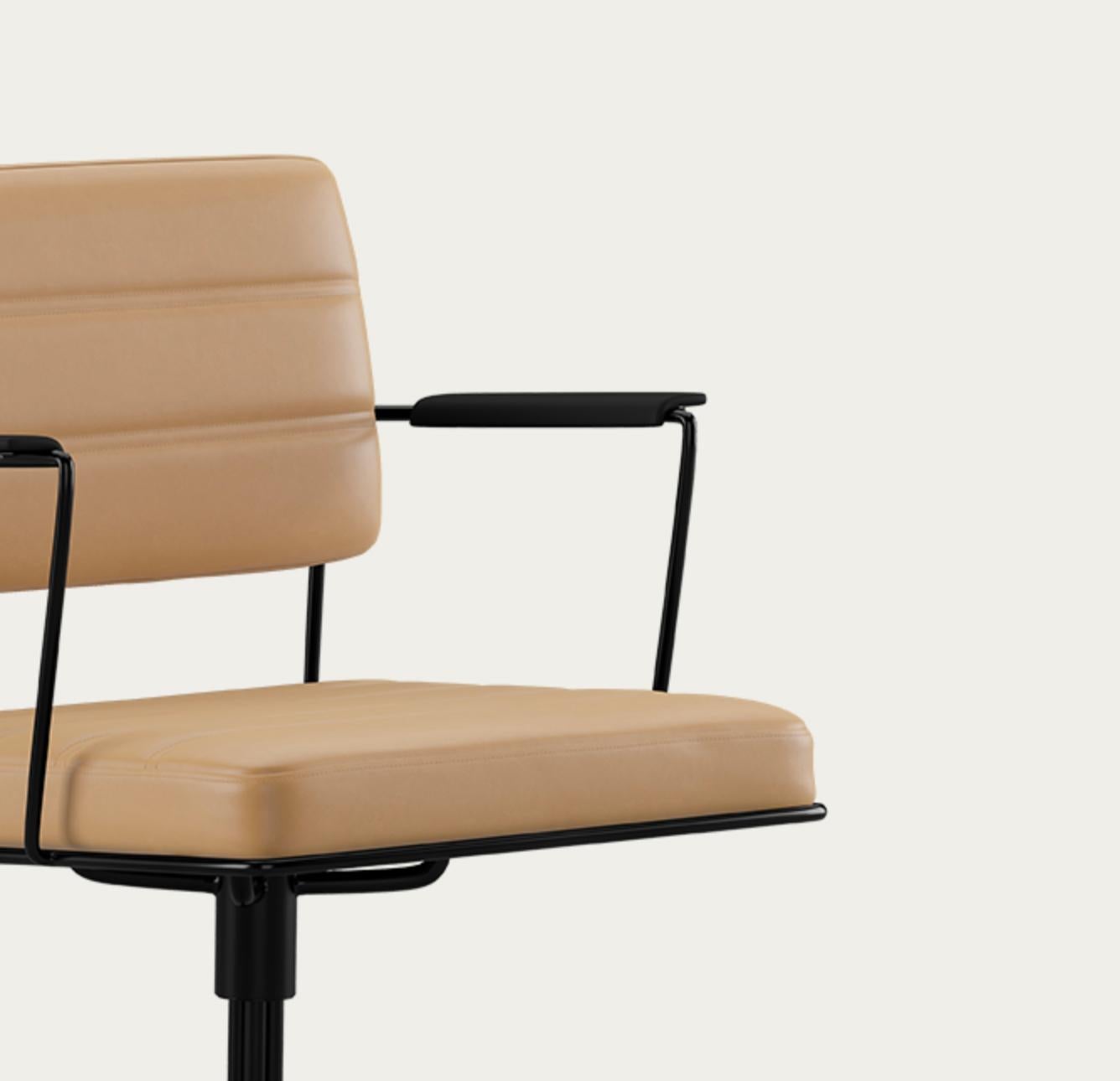 Henrik Tengler Silla Time Estructura: Negro, Tapizado: Arena Colección For One en venta 1