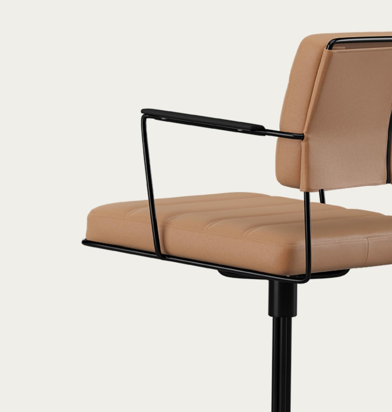 Contemporary Henrik Tengler Time Chair Frame: Black, Upholstery: Silt For One Collection For Sale