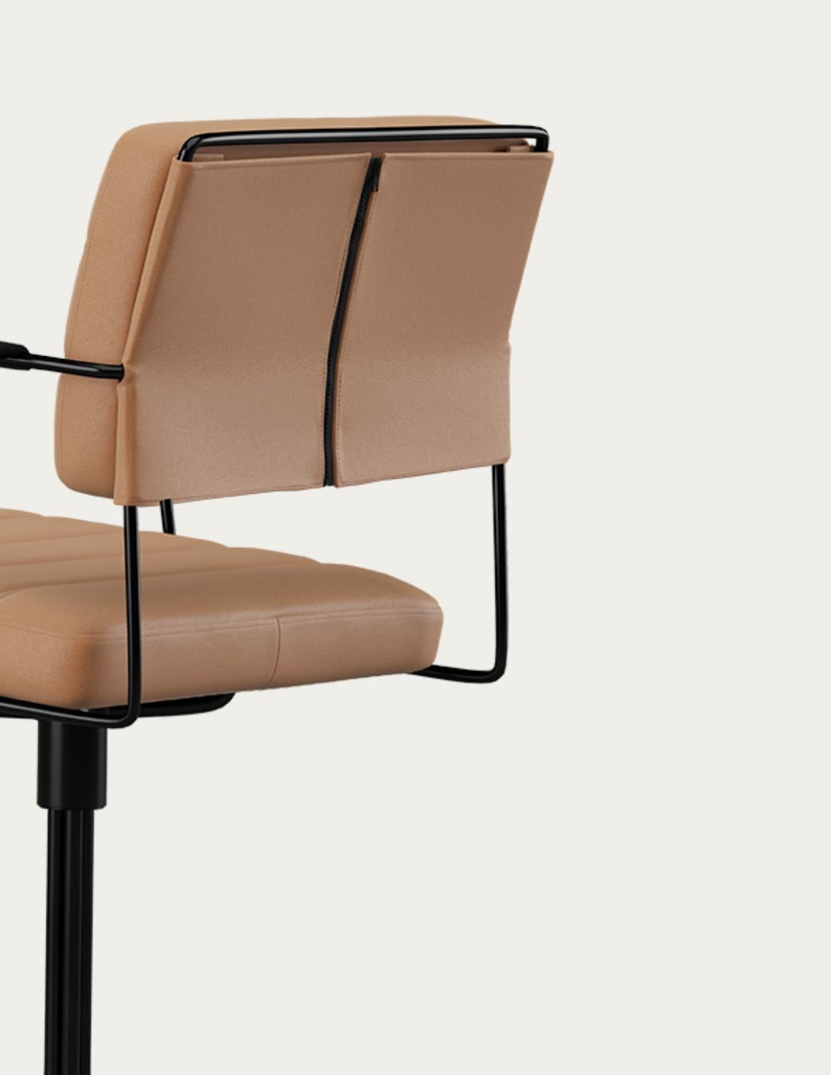 Chrome Henrik Tengler Time Chair Frame: Black, Upholstery: Silt For One Collection For Sale