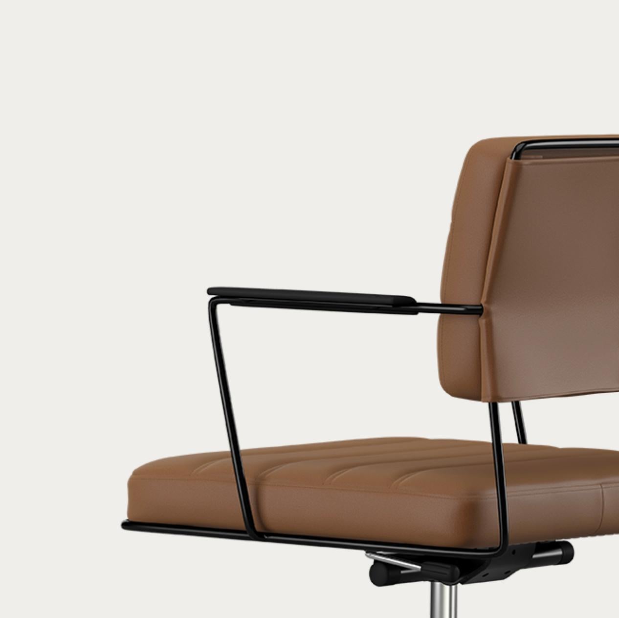 XXI secolo e contemporaneo Sedia Henrik Tengler Time Telaio: Nero, Rivestimento: Umber For One Collection'S in vendita