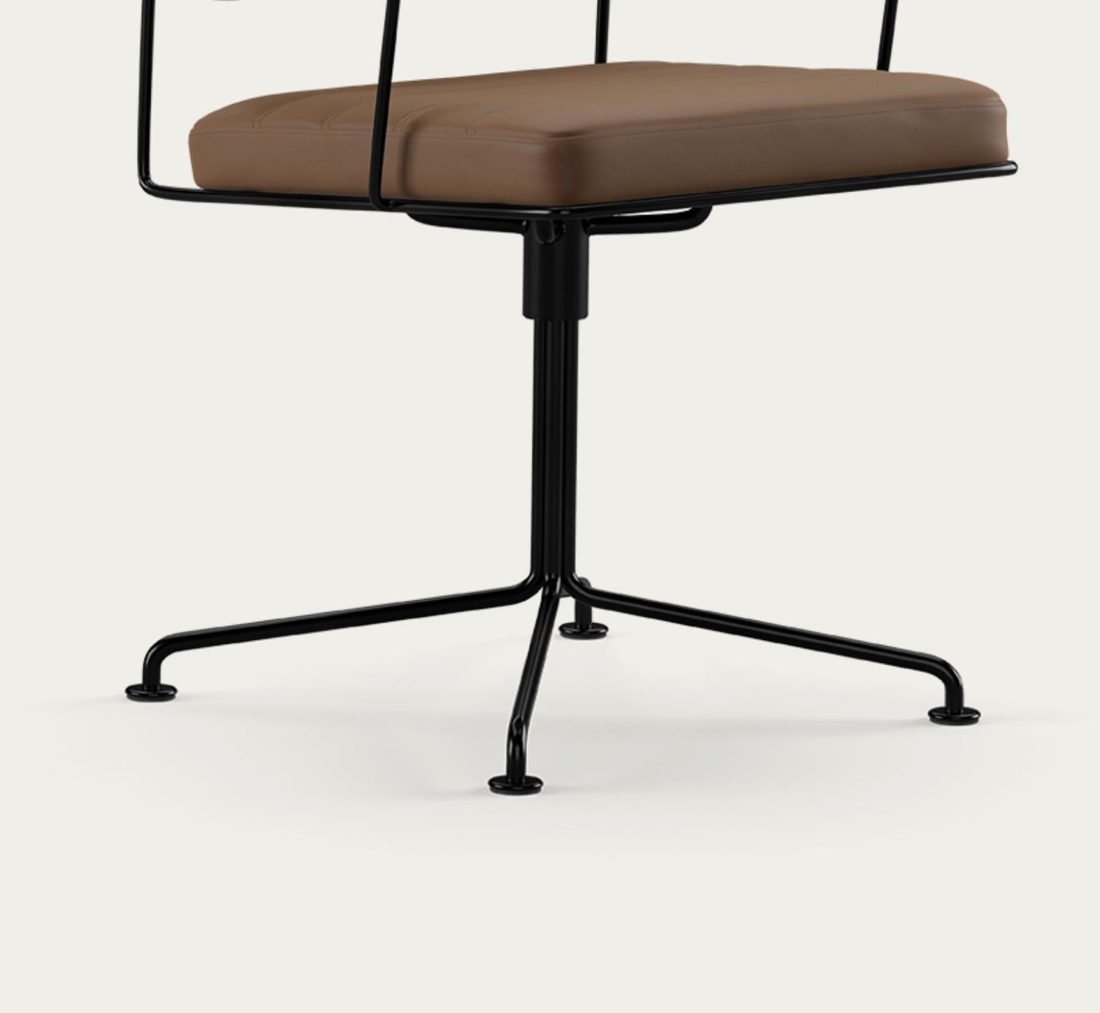 Chrome Henrik Tengler Time Chair Frame: Black, Upholstery: Umber For One Collection For Sale