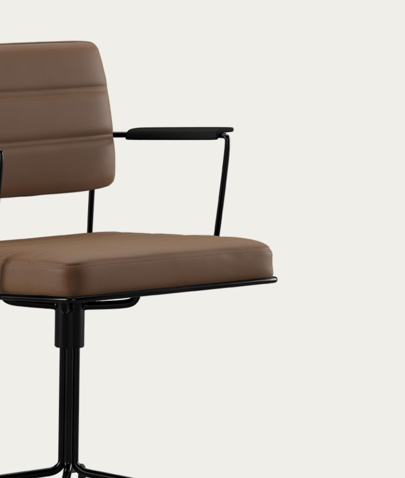 Henrik Tengler Time Chair Frame: Black, Upholstery: Umber For One Collection For Sale 1