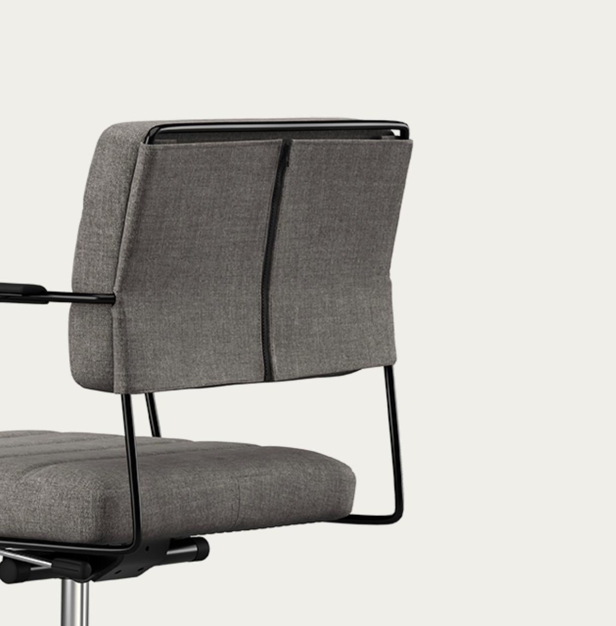 Contemporary Henrik Tengler Time Chair Frame: Black, Upholstery:Remix 163 For One Collection For Sale