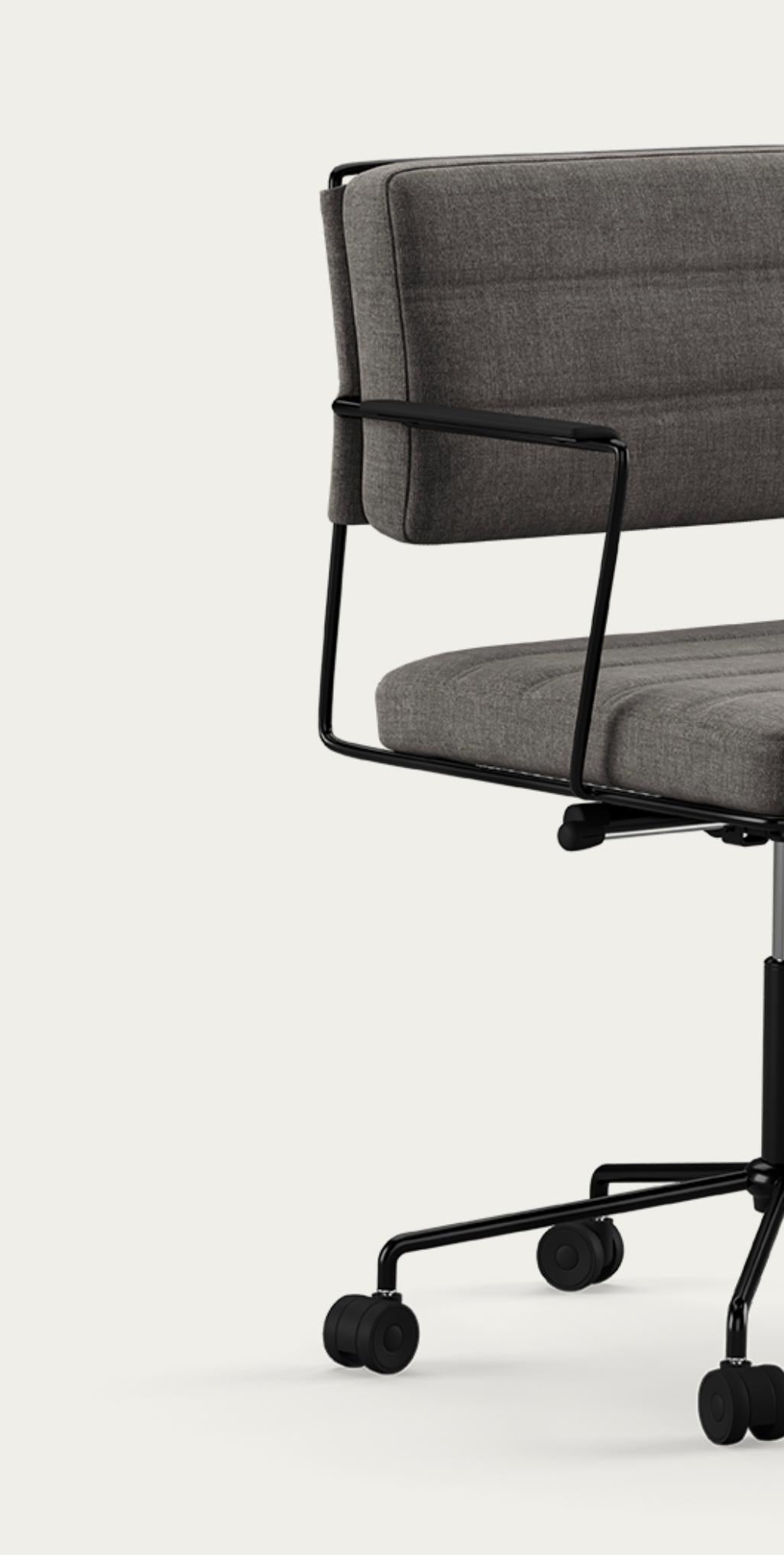Chrome Henrik Tengler Time Chair Frame: Black, Upholstery:Remix 163 For One Collection For Sale