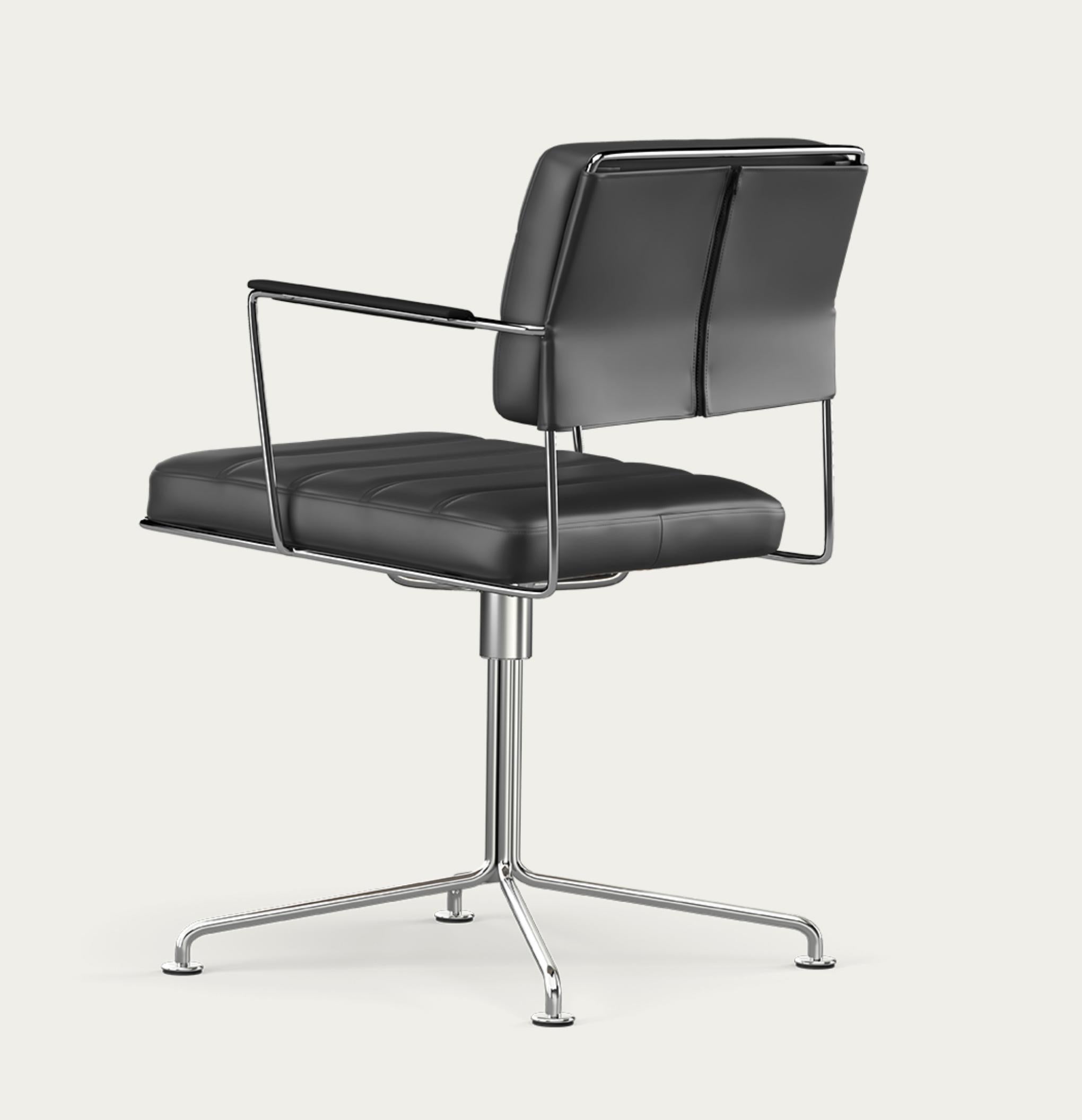 Henrik Tengler Time Chair Cadre : Noir, Rembourrage : Noir Pour une seule Collectional 

La Time Chair, conçue par Henrik Tengler en 2012, est une chaise de conférence dynamique et confortable. Son design s'écarte délibérément des tendances