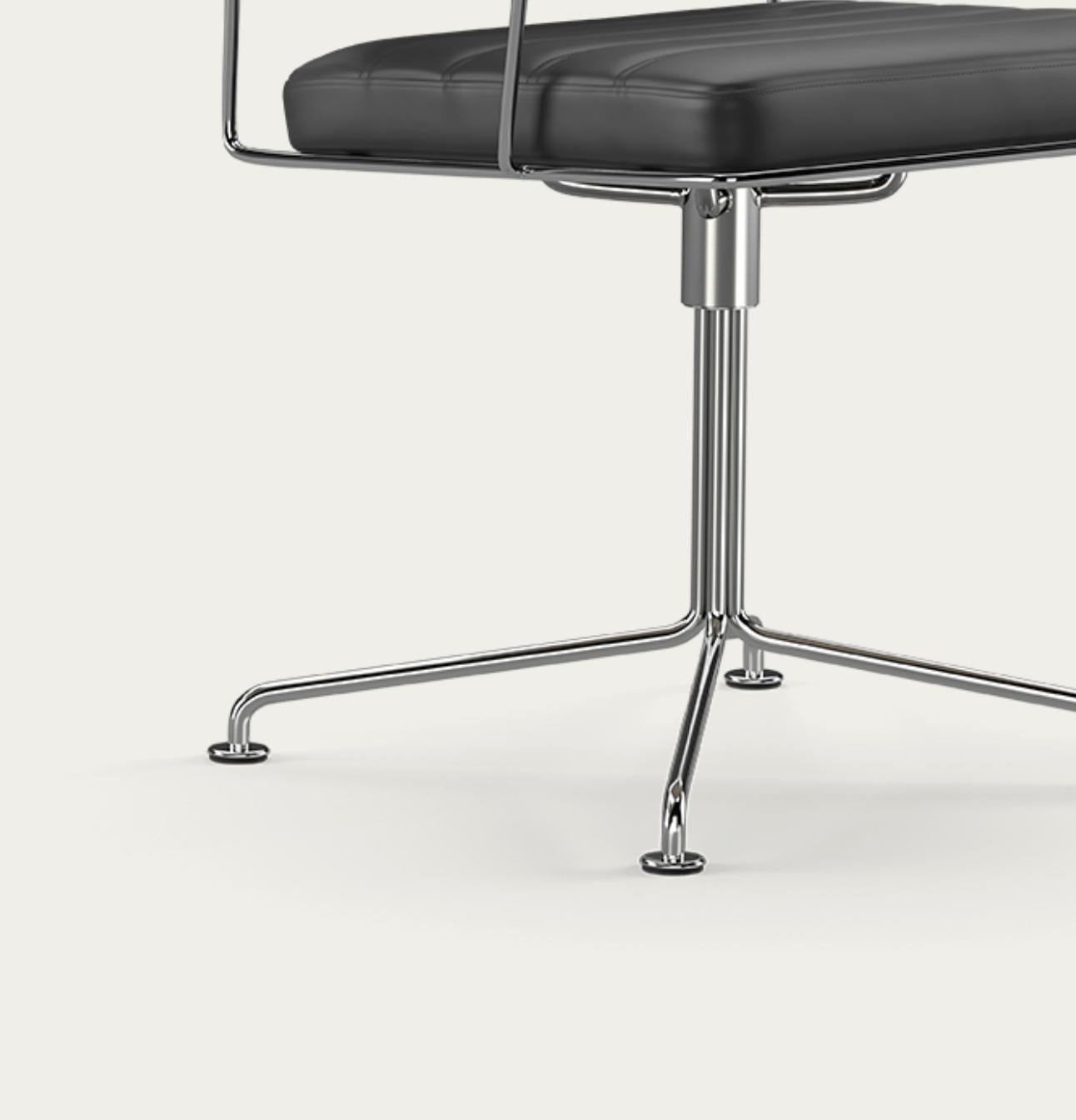 Henrik Tengler Time Chair Cadre : Chrome, Rembourrage : Noir Pour la collection One en vente 3
