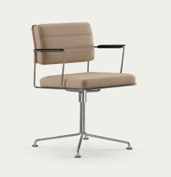 Henrik Tengler Time Chair Frame: Chrome, Upholstery: Lime For One Collection