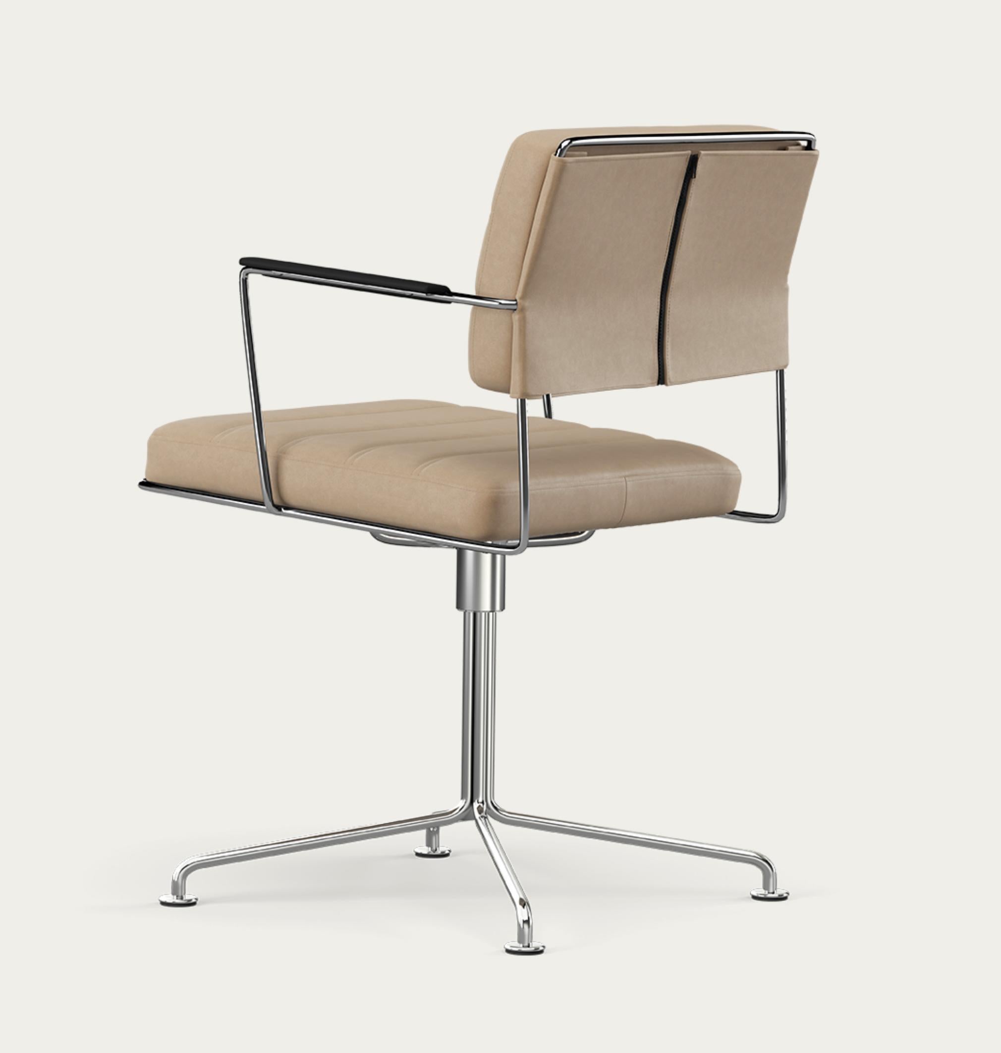 Mid-Century moderno Sedia Henrik Tengler Time Telaio: Cromo, Rivestimento: Lime For One Collectional in vendita