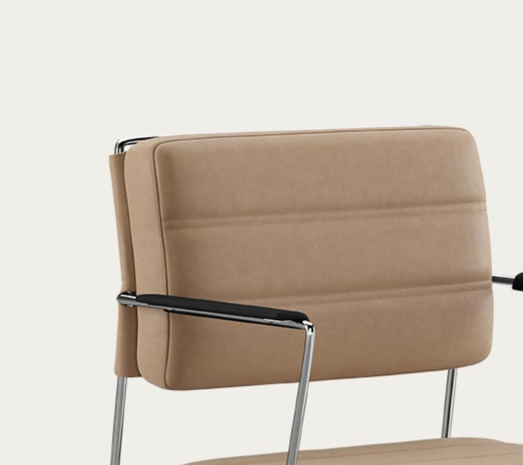 Sedia Henrik Tengler Time Telaio: Cromo, Rivestimento: Lime For One Collectional in vendita 1