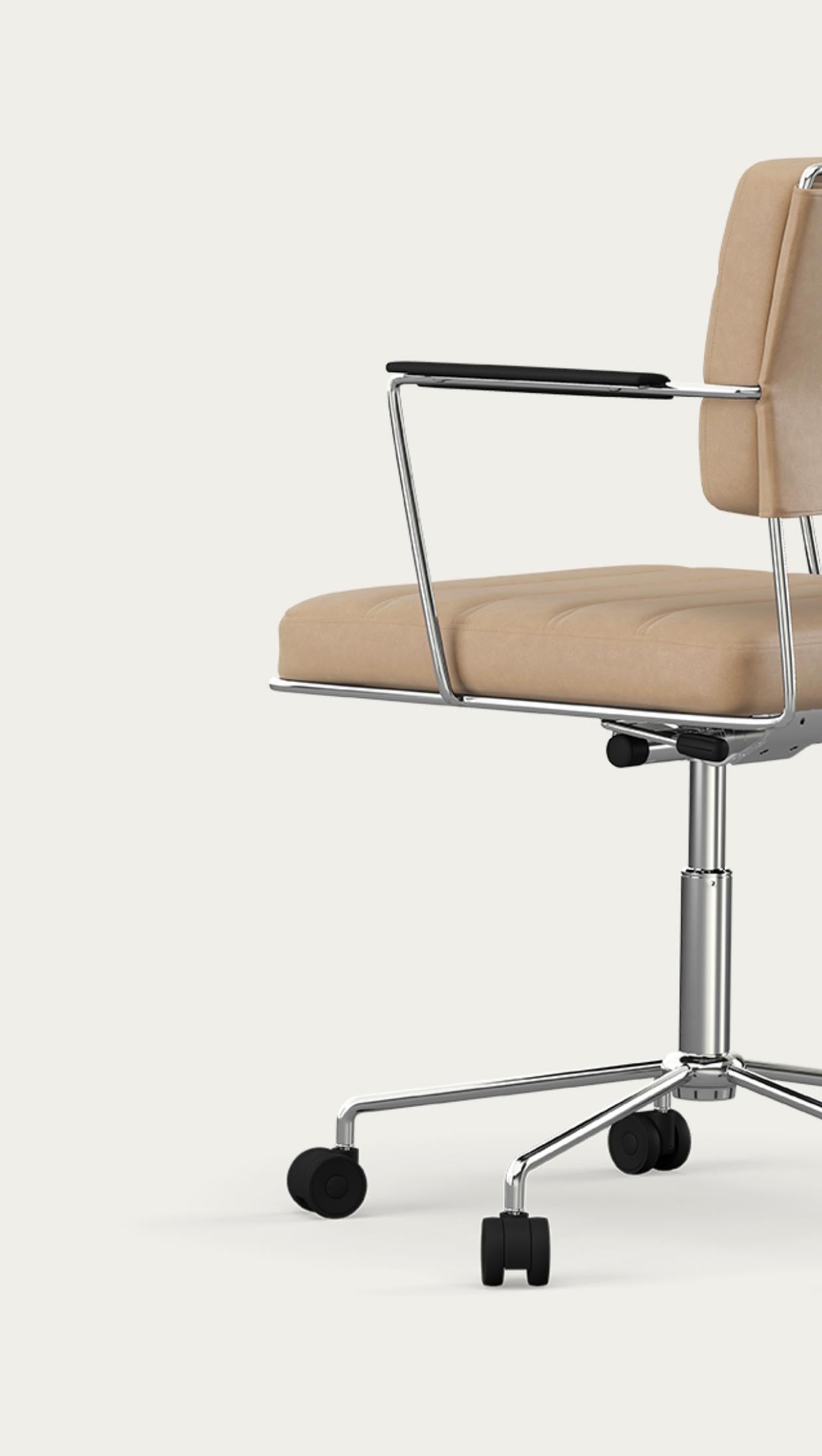 Sedia Henrik Tengler Time Telaio: Cromo, Rivestimento: Lime For One Collectional in vendita 2