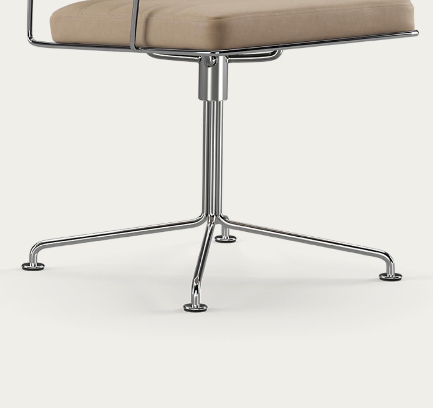 Sedia Henrik Tengler Time Telaio: Cromo, Rivestimento: Lime For One Collectional in vendita 2