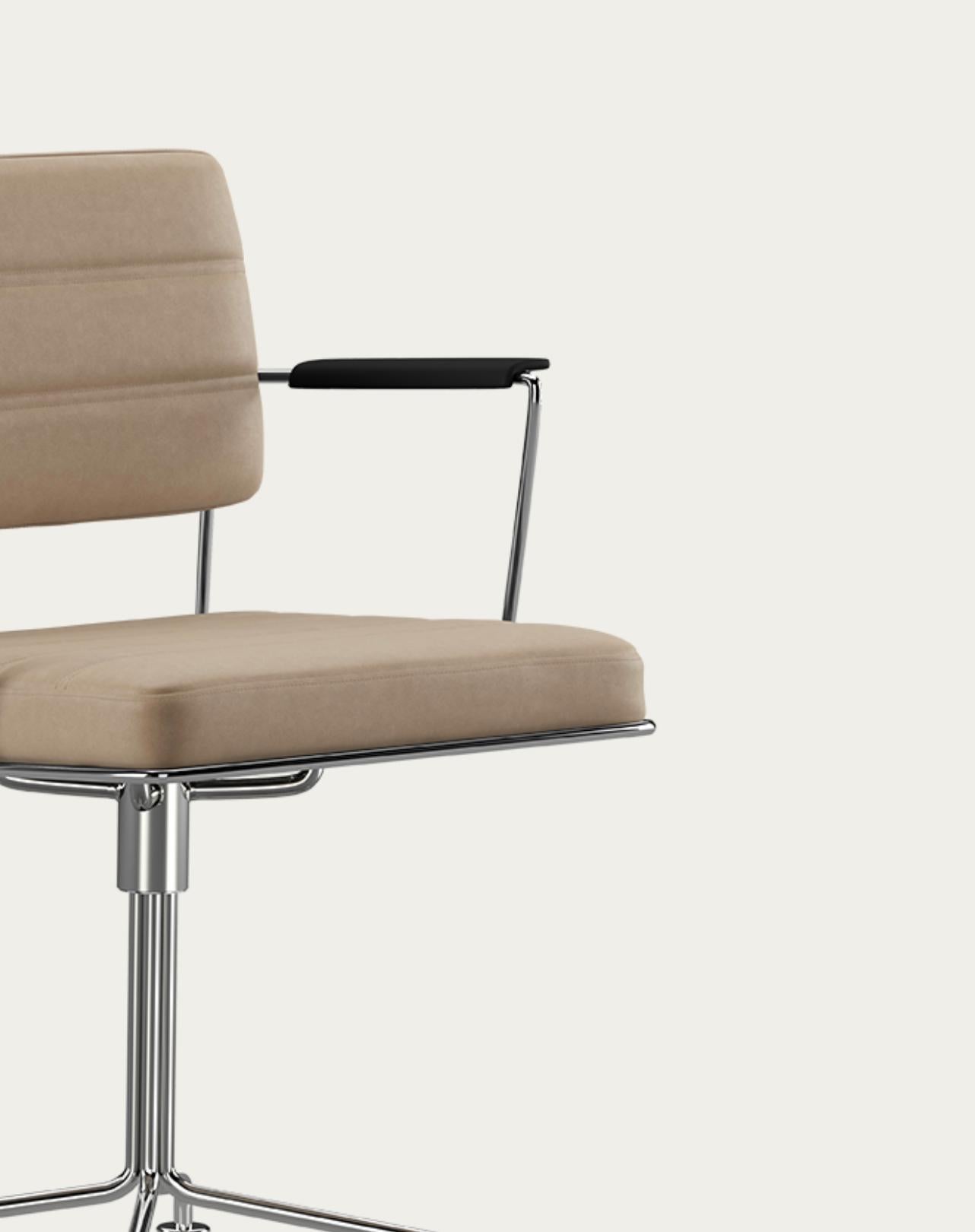 Sedia Henrik Tengler Time Telaio: Cromo, Rivestimento: Lime For One Collectional in vendita 3