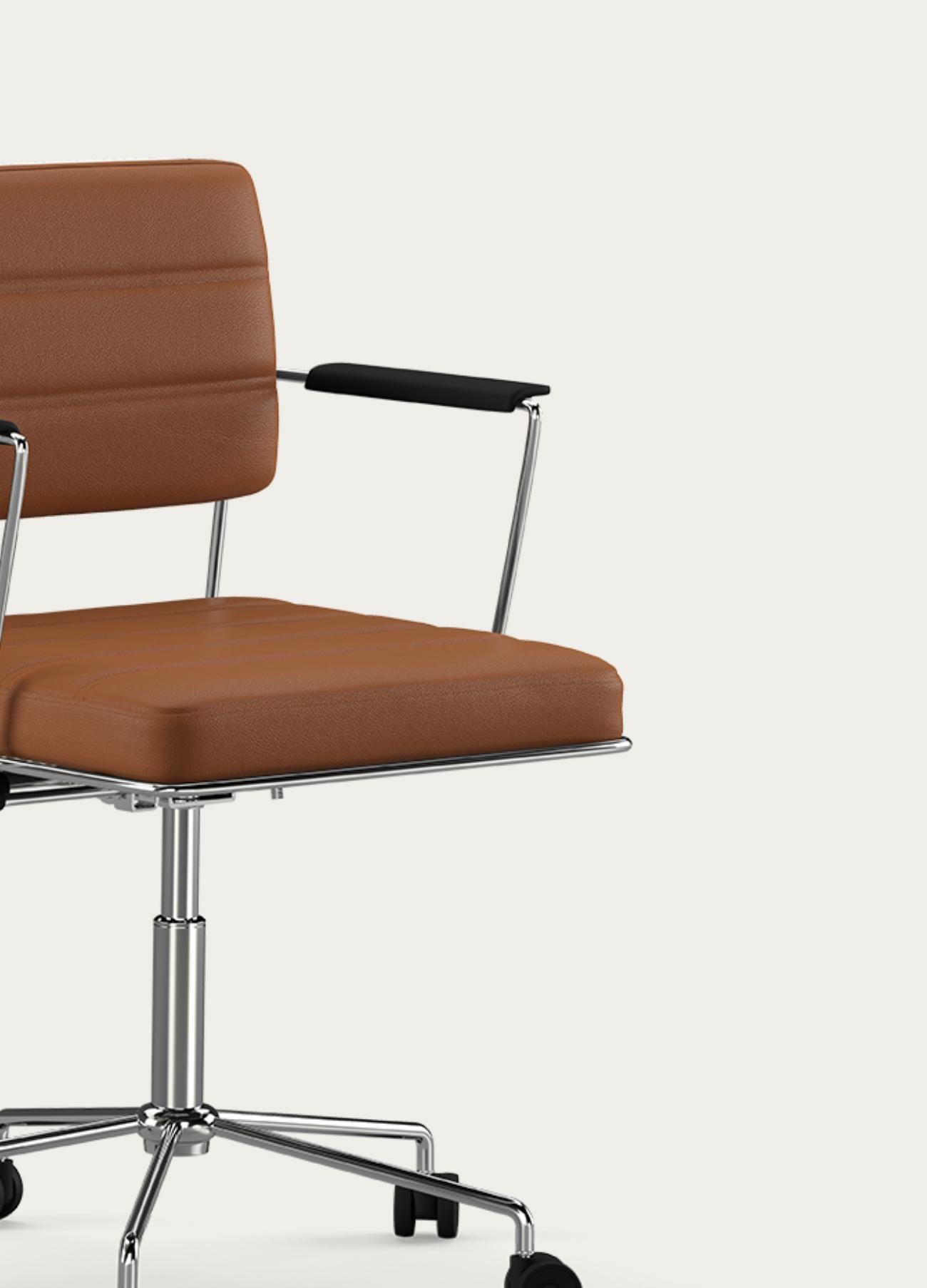 Sedia Henrik Tengler Time Struttura: Cromo Rivestimento: Prestige For One Collectional in vendita 2