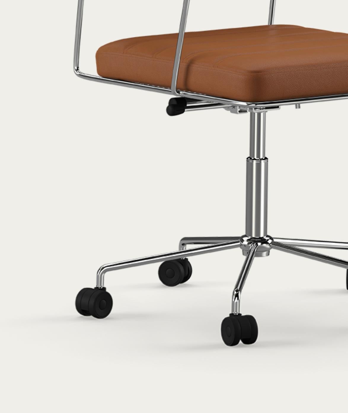 Sedia Henrik Tengler Time Struttura: Cromo Rivestimento: Prestige For One Collectional in vendita 3