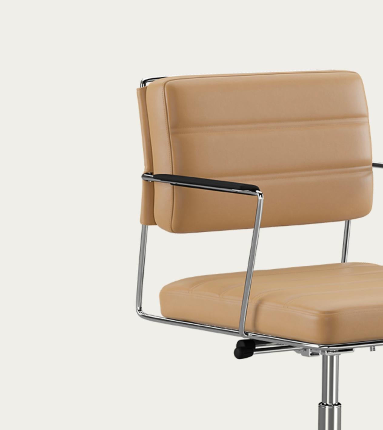 Henrik Tengler Time Chair Frame: Chrome Upholstery: Sand For One Collection For Sale 2