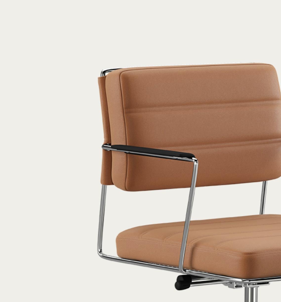Henrik Tengler Time Chair Frame: Chrome, Upholstery: Silt For One Collection For Sale 4
