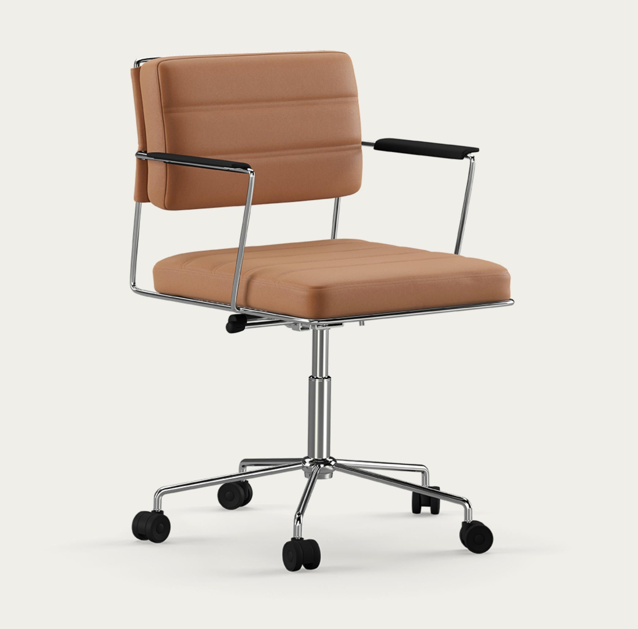 Mid-Century Modern Henrik Tengler Time Chair Frame: Chrome, Upholstery: Silt For One Collection For Sale