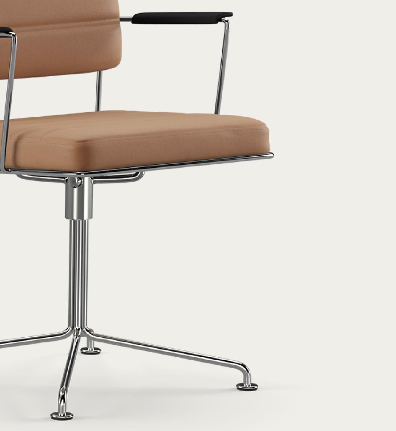 Henrik Tengler Time Chair Gestell: Chrom, Polsterung: Seide für eine Kollektion (Dänisch) im Angebot