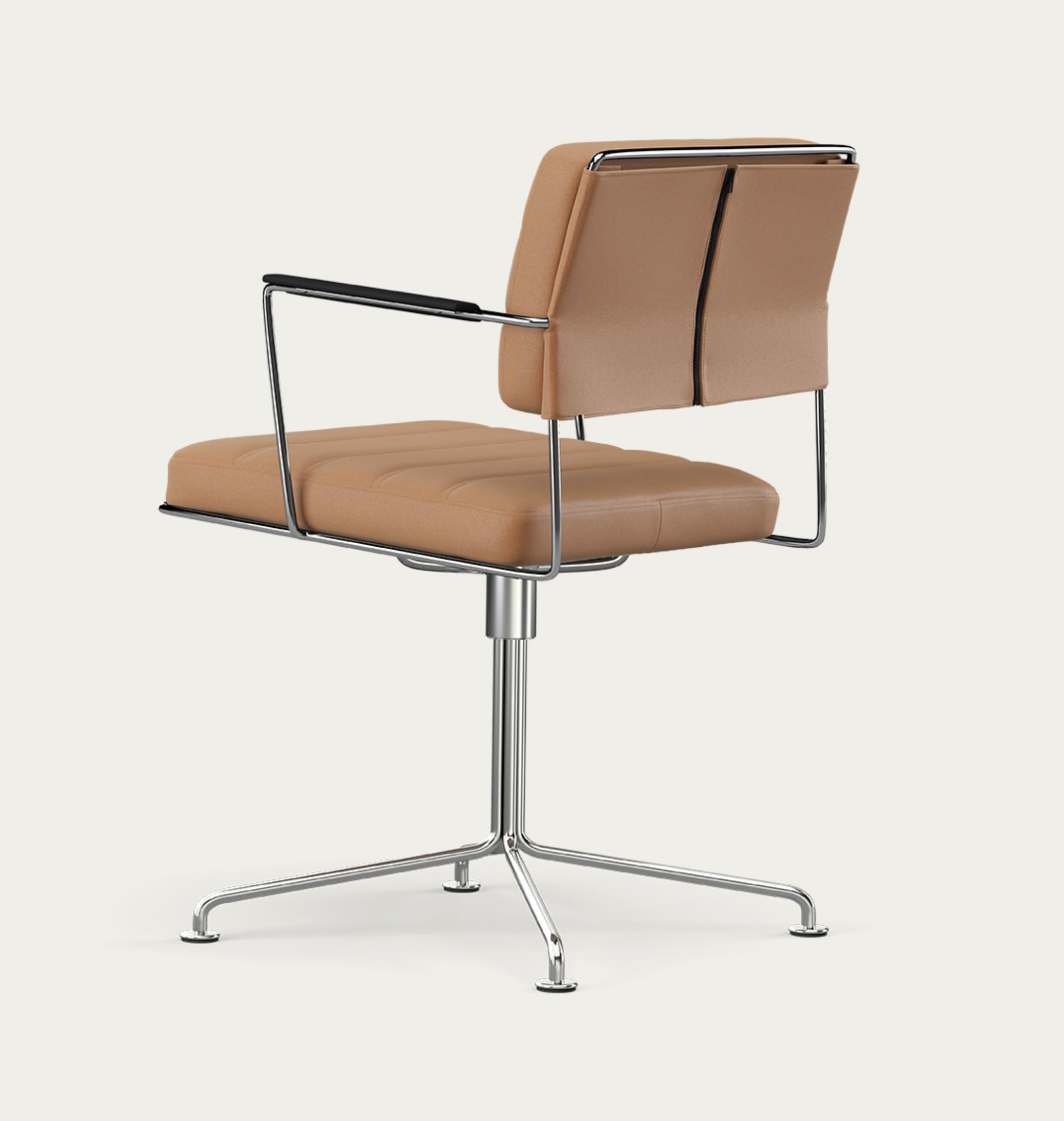 Henrik Tengler Time Chair Gestell: Chrom, Polsterung: Seide für eine Kollektion im Zustand „Neu“ im Angebot in Barcelona, Barcelona